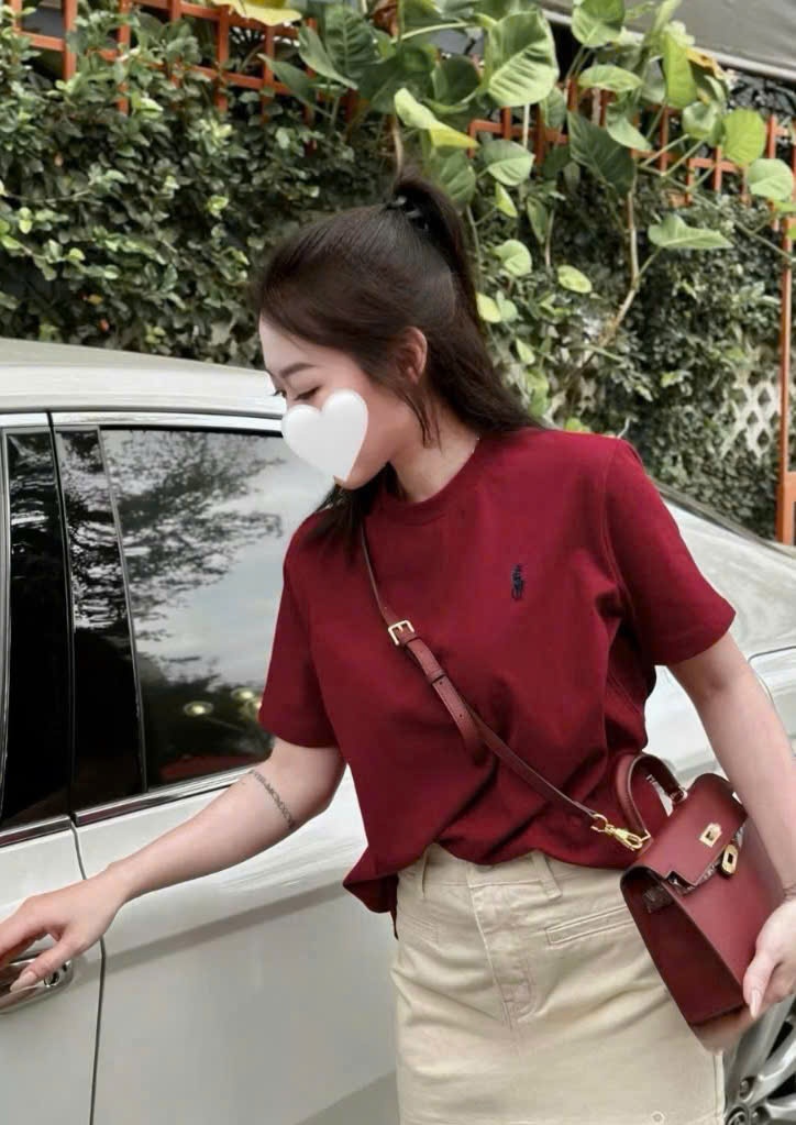 H4673 - ÁO PULL CỘC POLO THÊU NGỰA MÀU ĐỎ