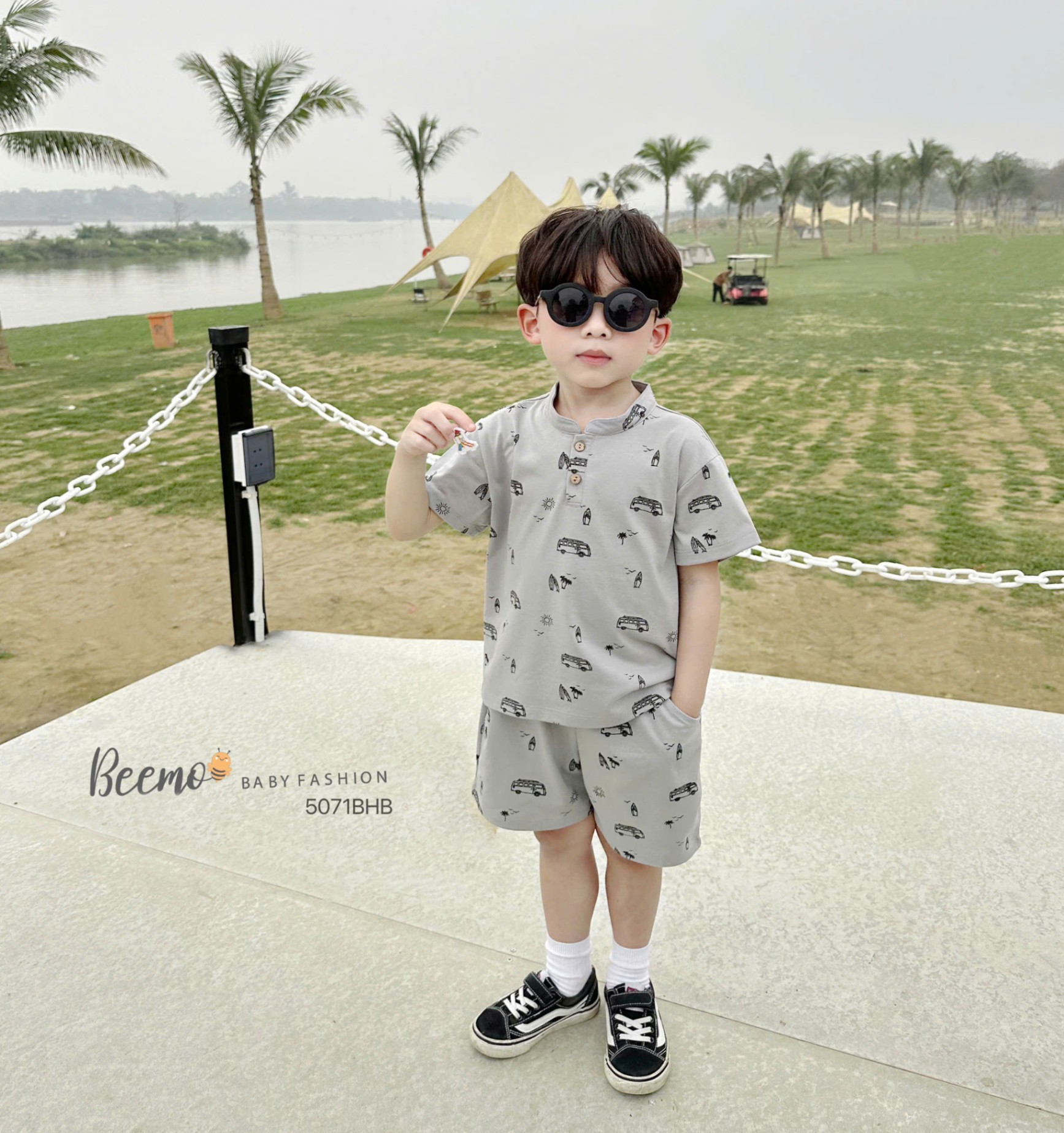 5071BHB- BỘ CỘC TAY CỔ TÀU IN TRÀN
