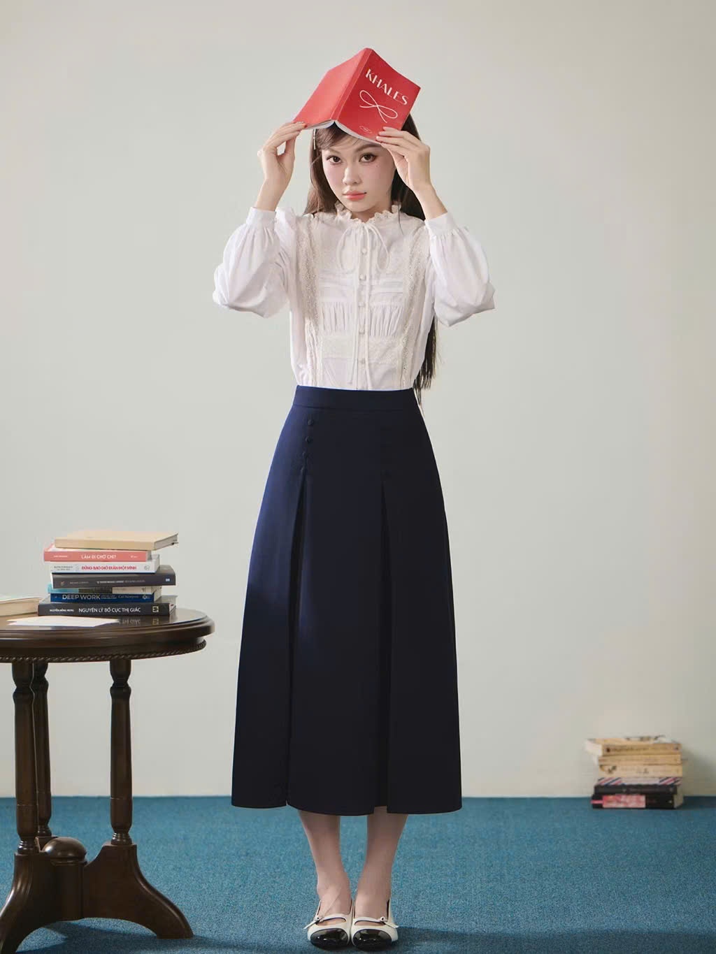L293-CHÂN VÁY XẾP LI CÚC BỌC XOÈ NHẸ