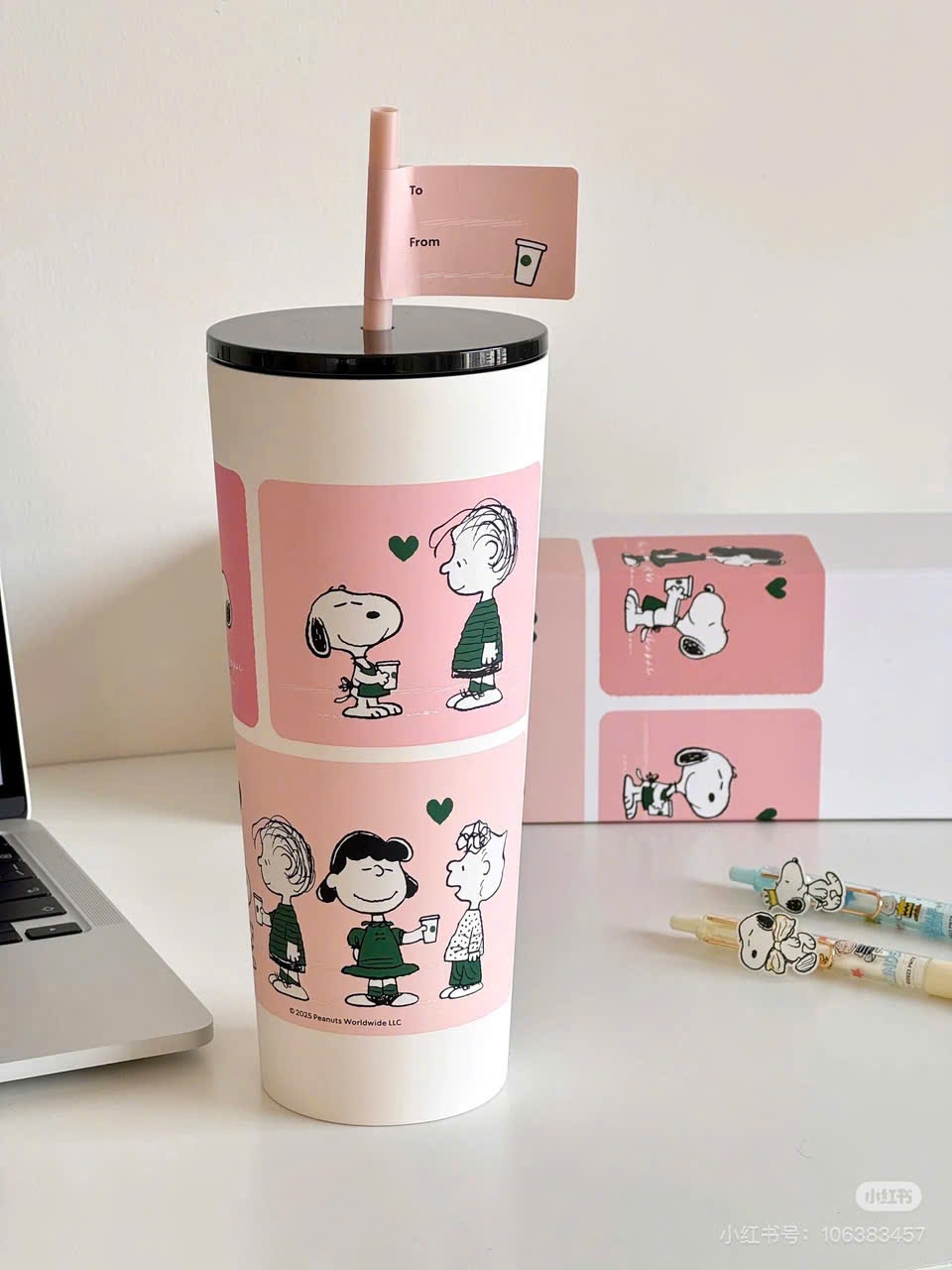 L335-LY GIỮ NHIỆT STARB MÀU HỒNG TÍM SNOOPY