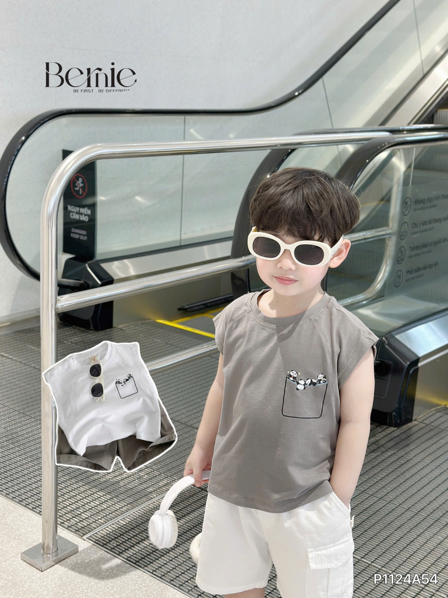 BERNIE- P1124A54- ÁO TANKTOP GẤU TRÚC CHO BÉ