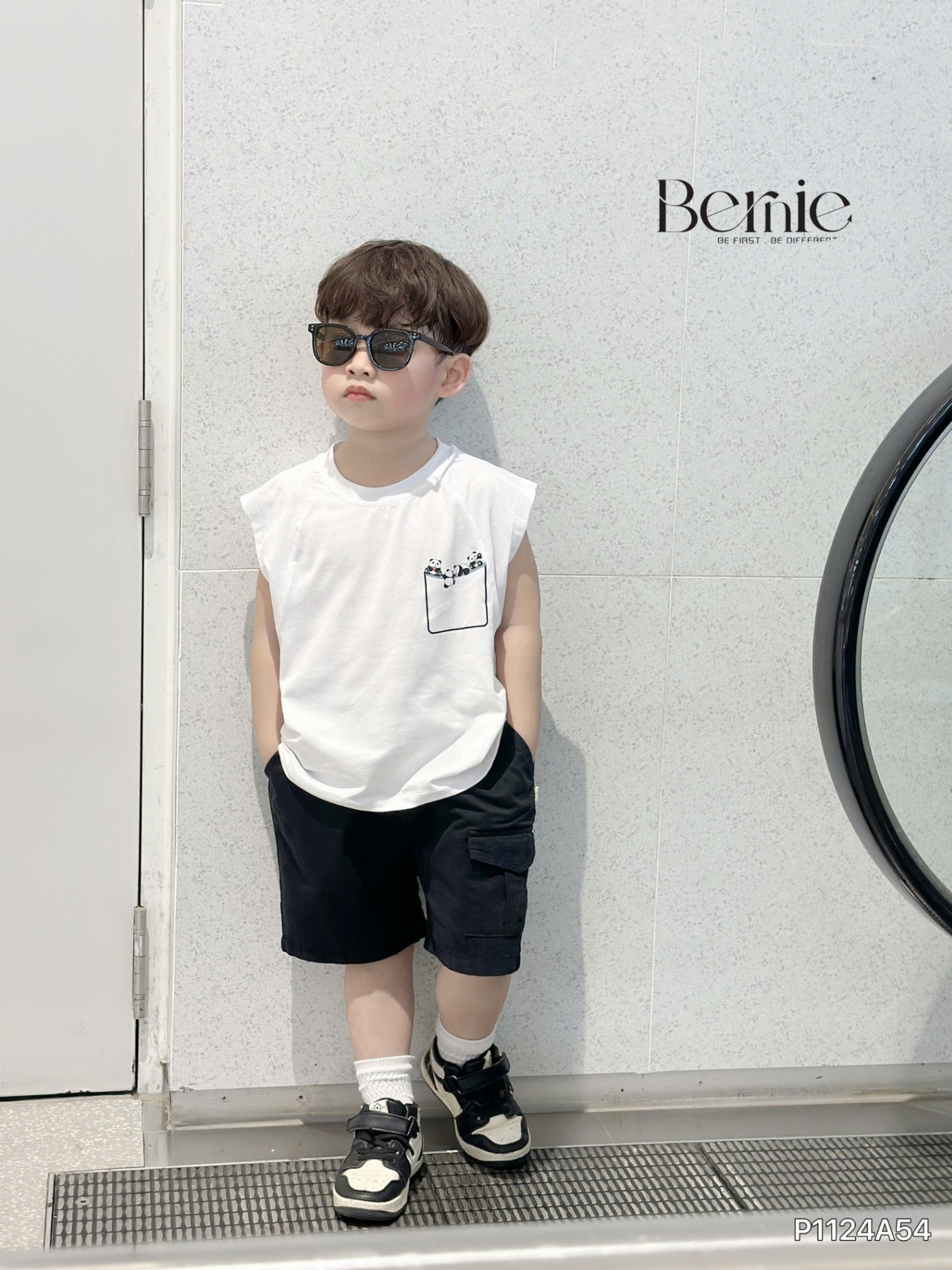 BERNIE- P1124A54- ÁO TANKTOP GẤU TRÚC CHO BÉ