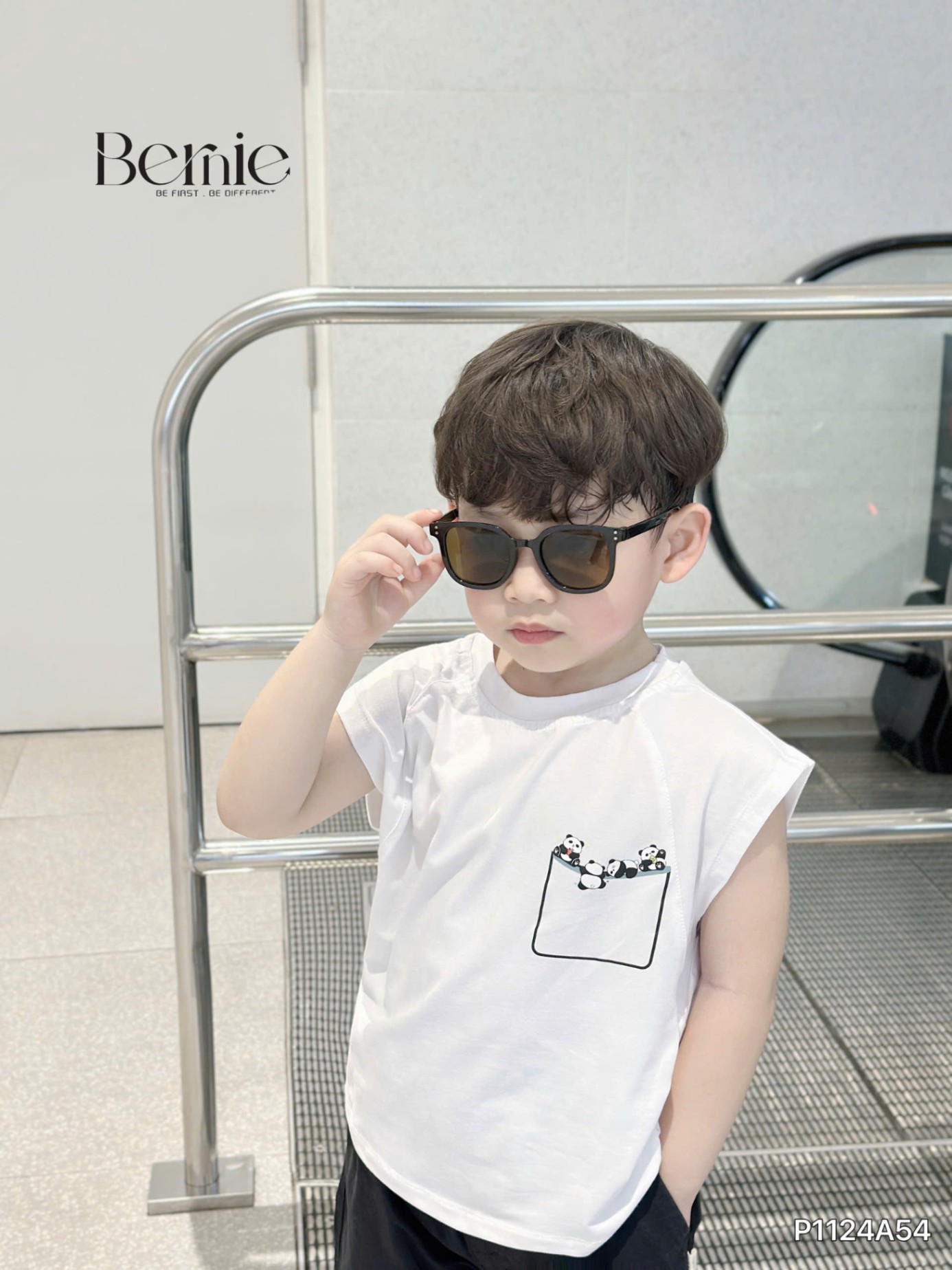 BERNIE- P1124A54- ÁO TANKTOP GẤU TRÚC CHO BÉ