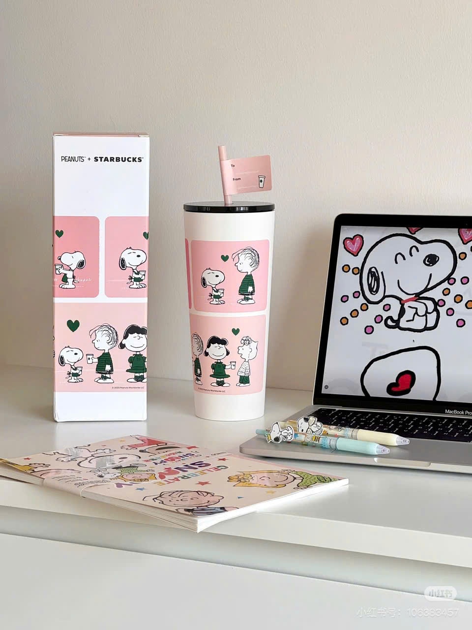 L335-LY GIỮ NHIỆT STARB MÀU HỒNG TÍM SNOOPY