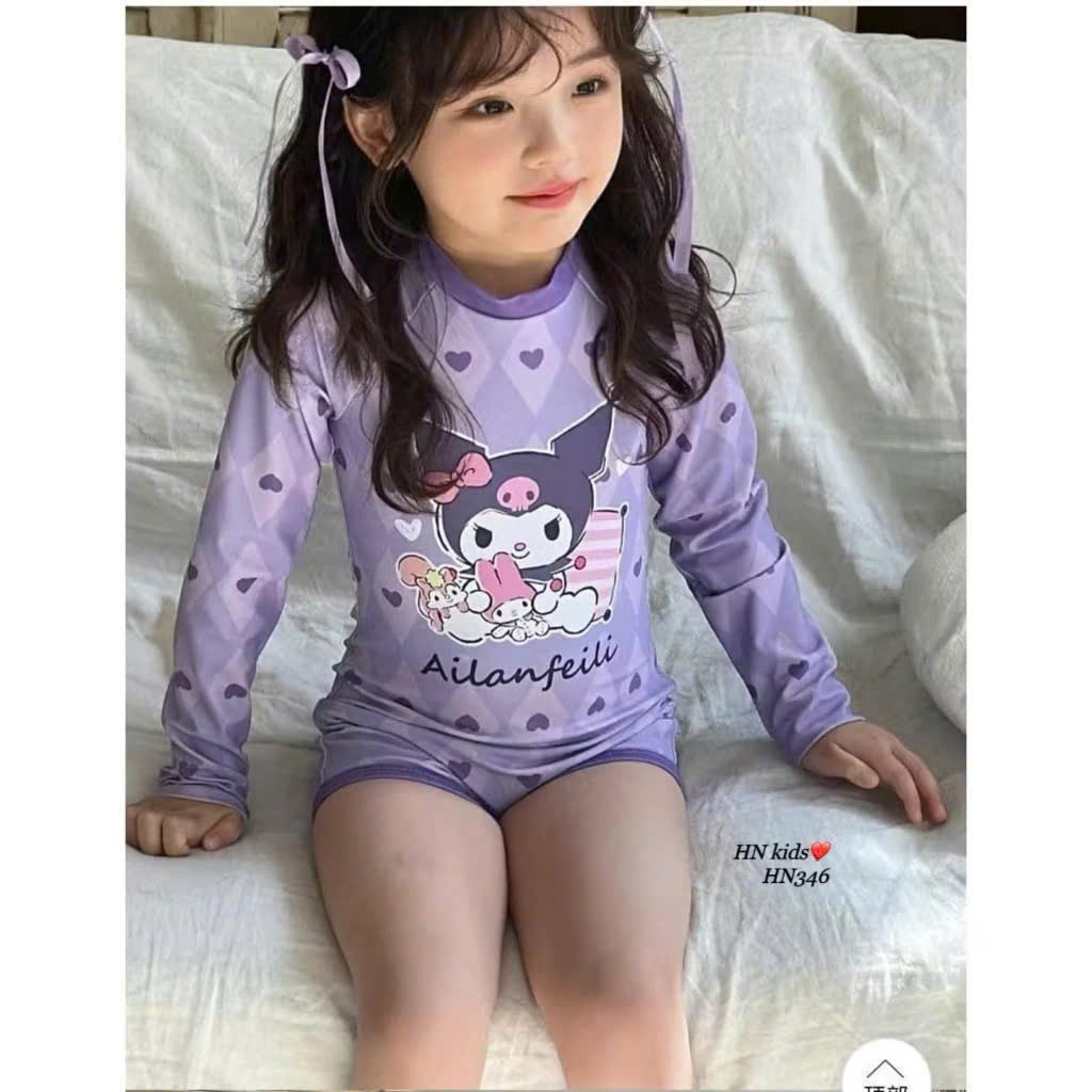TH824-SET 2 BỘ BƠI BÉ GÁI KUROMI+ MELODY