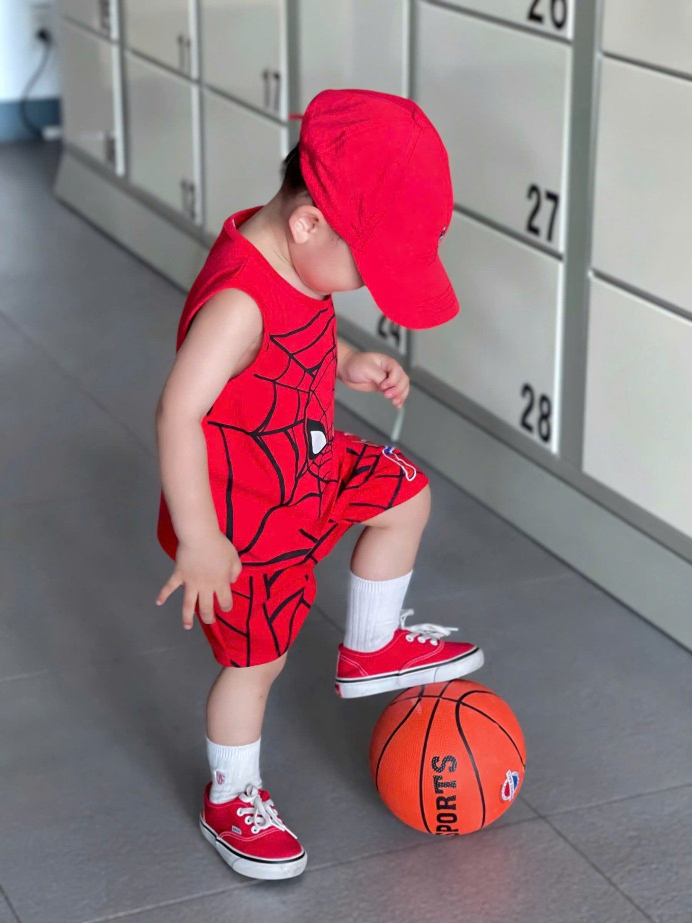 Y4504 - SET 2 BỘ ĐÙI BÉ TRAI BA LỖ NHỆN đỏ trắng SPIDEY