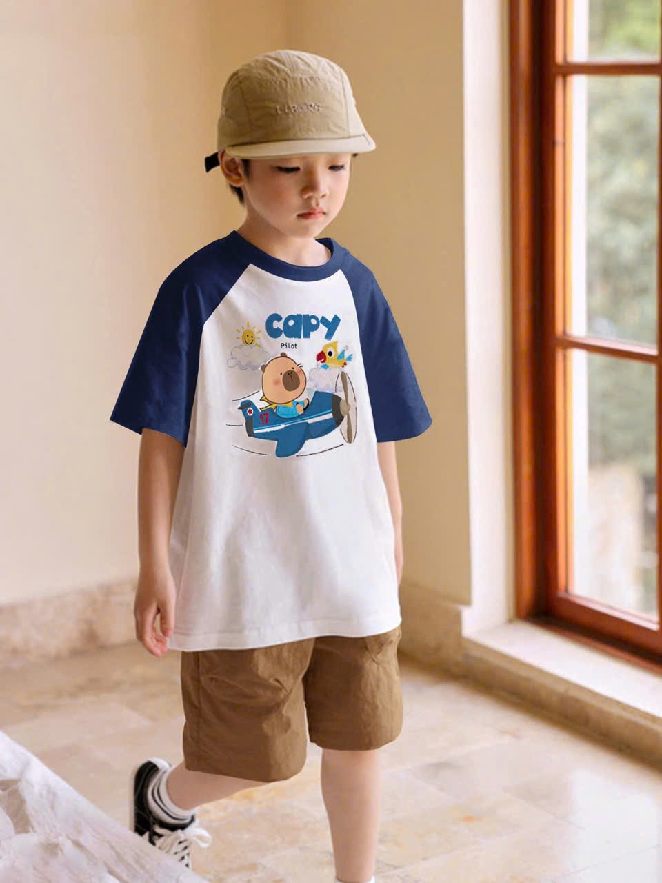 Y4519-BỘ ĐÙI BÉ TRAI CAPY PILOT QUẦN NÂU