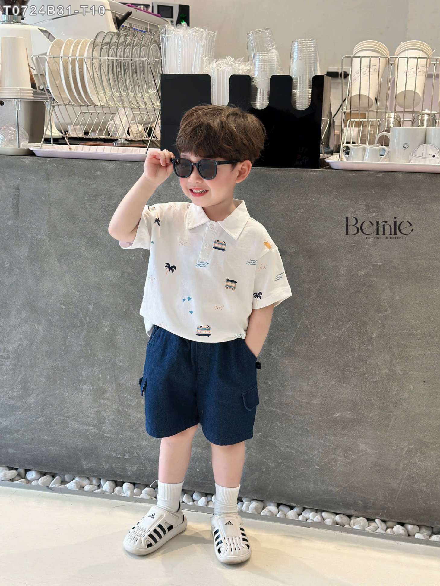 T0724B31 - SET POLO HỌA TIẾT IN TRÀN SUMMER