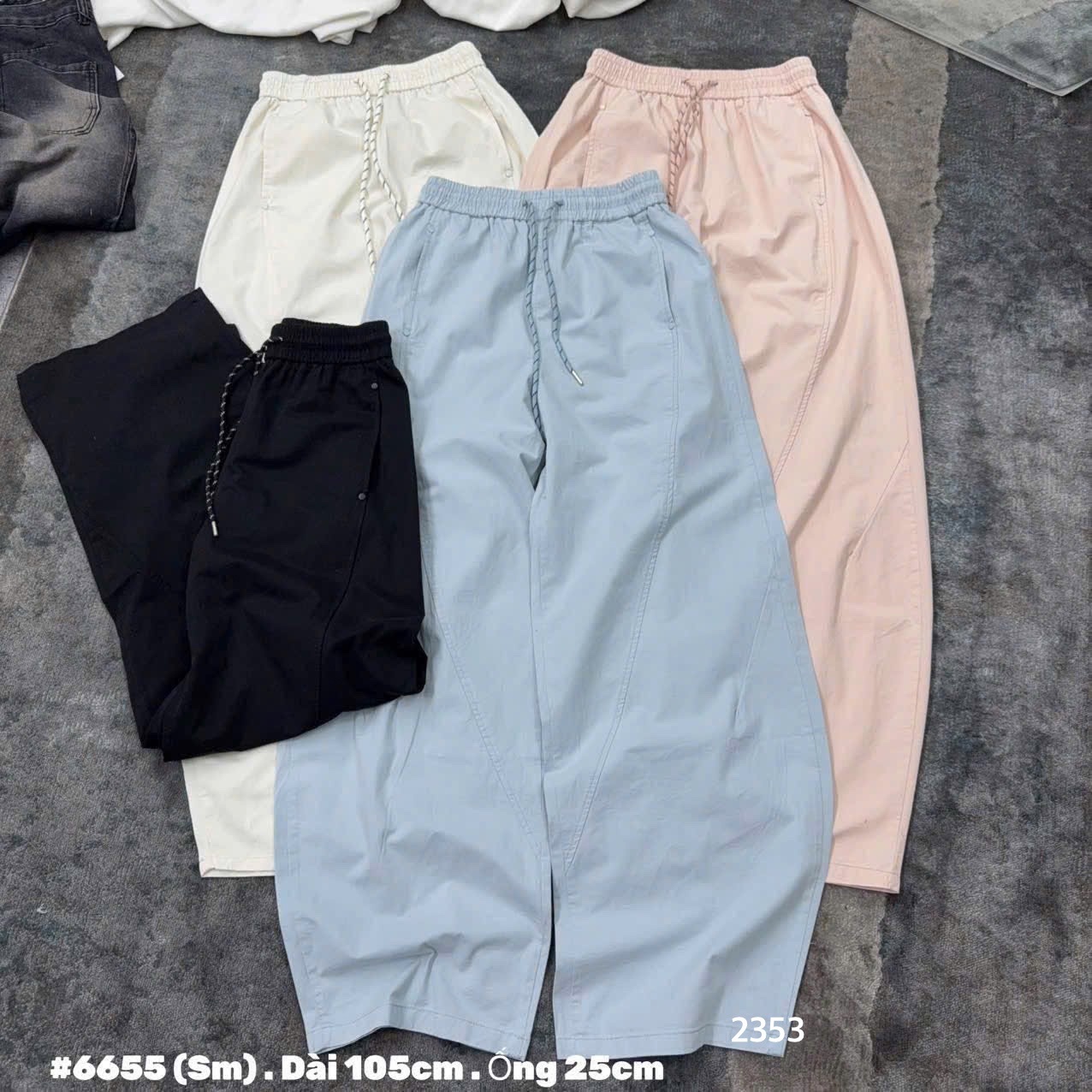 L343-QUẦN SUÔNG BAGGY KAKI LỤA 4M NỮ NEW
