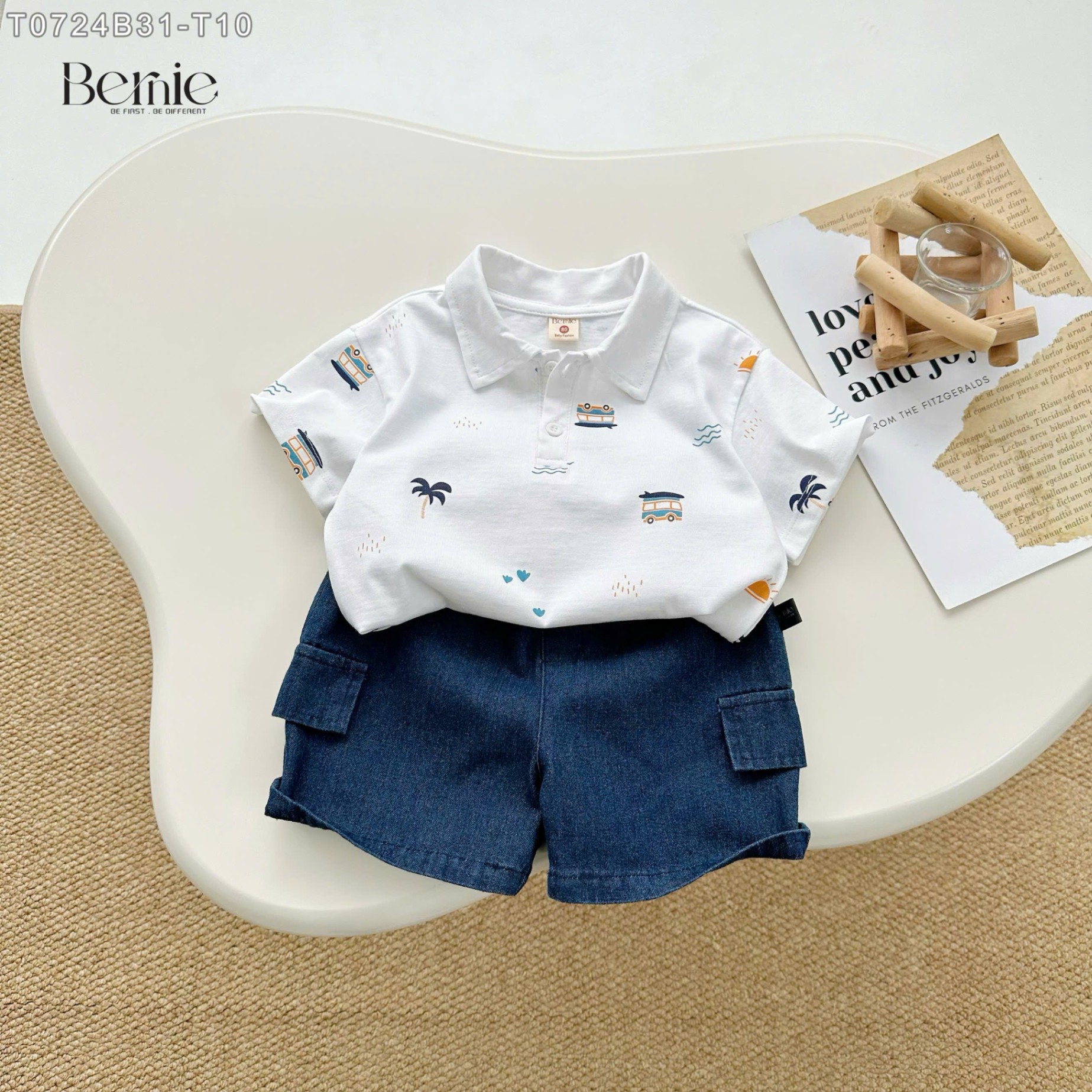 T0724B31 - SET POLO HỌA TIẾT IN TRÀN SUMMER