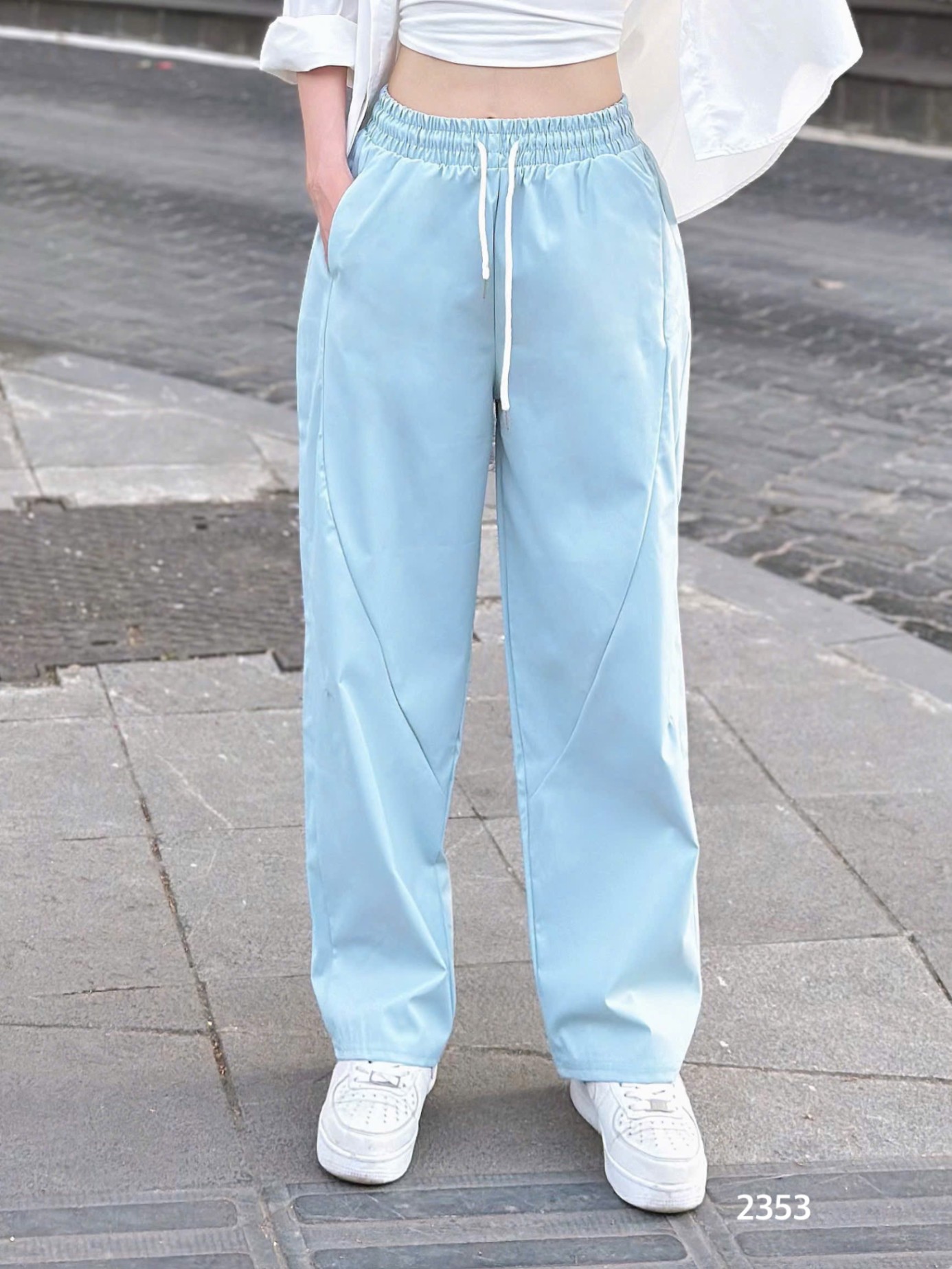 L343-QUẦN SUÔNG BAGGY KAKI LỤA 4M NỮ NEW