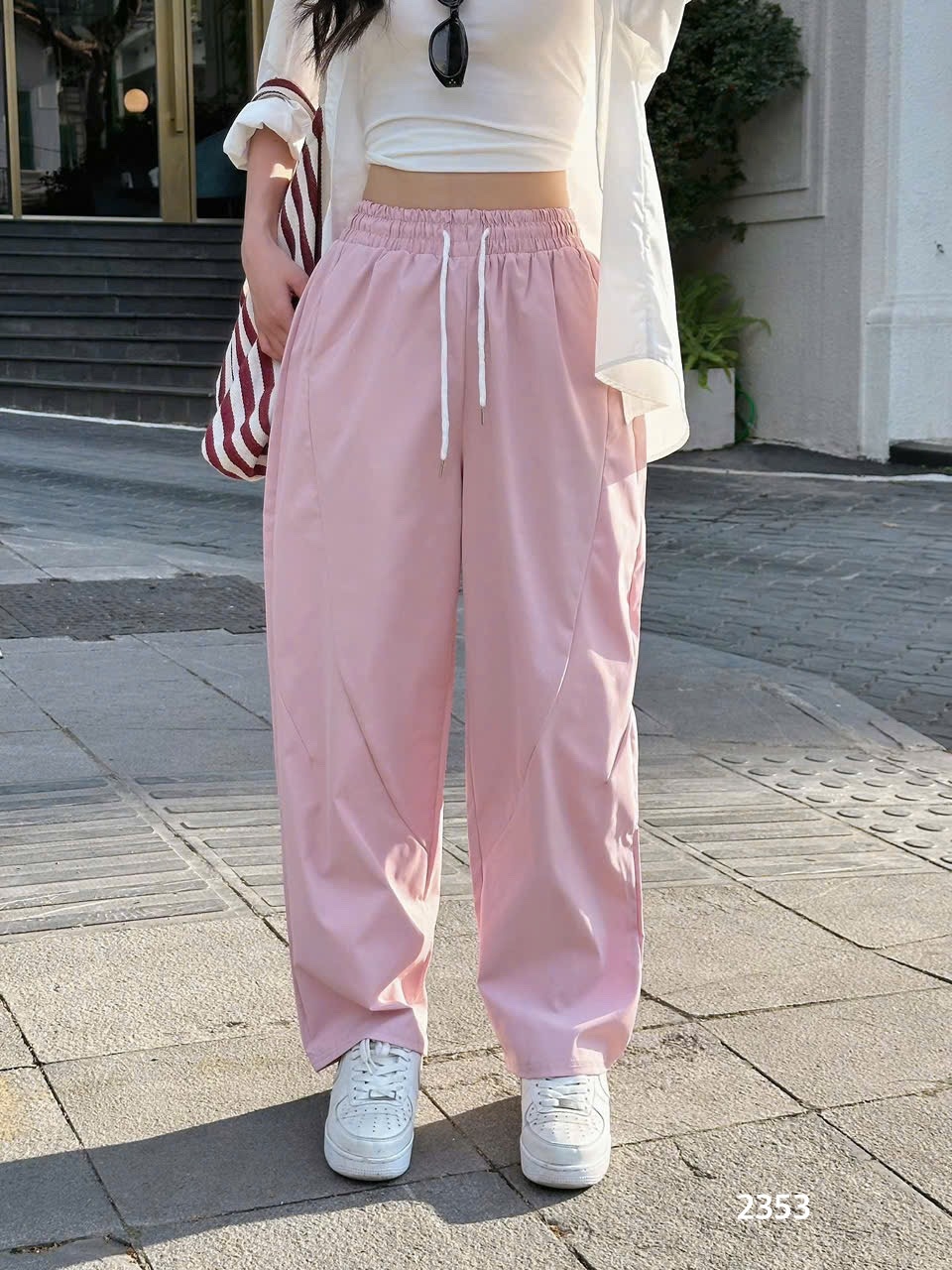 L343-QUẦN SUÔNG BAGGY KAKI LỤA 4M NỮ NEW