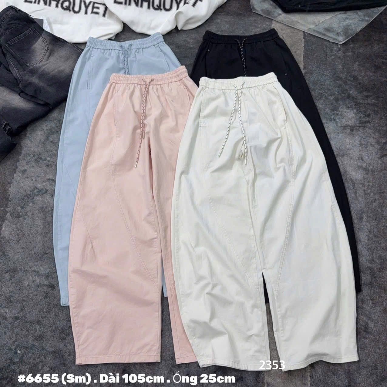 L343-QUẦN SUÔNG BAGGY KAKI LỤA 4M NỮ NEW