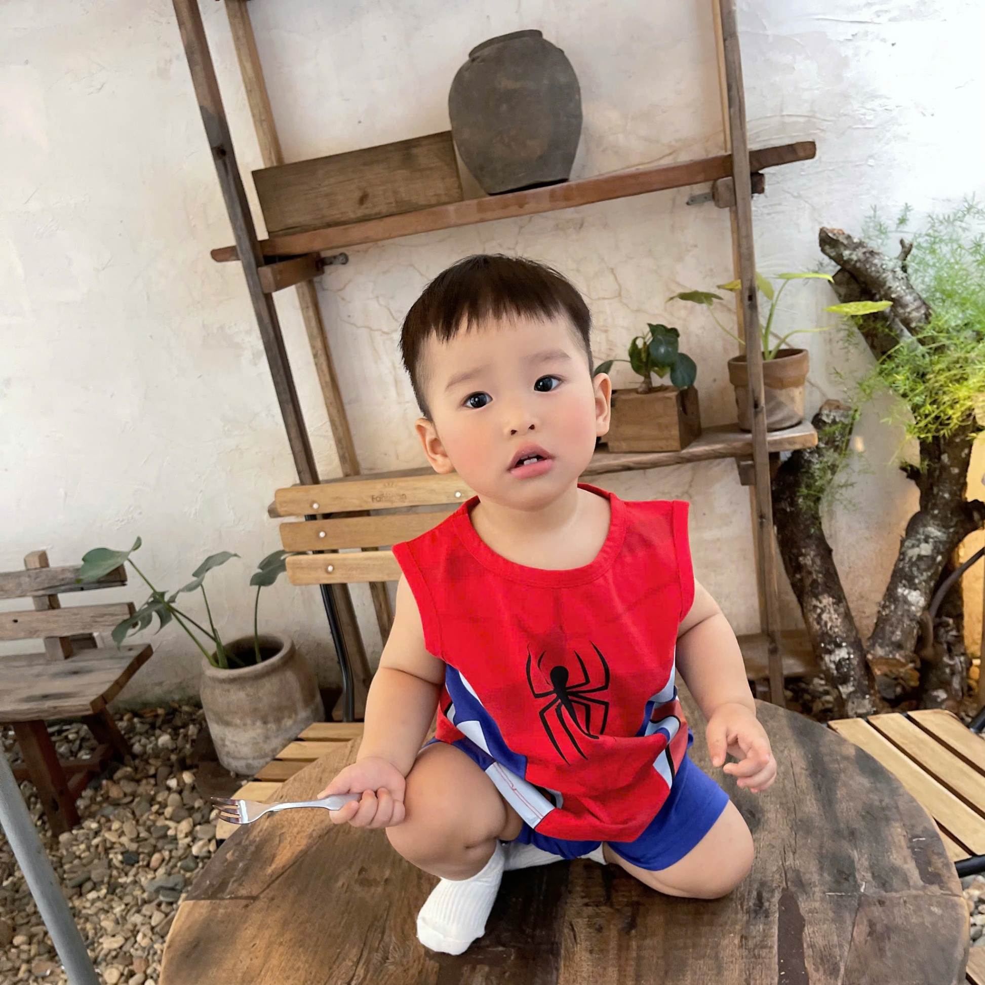 TH832 - SÉT 3 BỘ SIÊU NHÂN NHỆN 3 LỖ TONE ĐỎ GHI XANH NEW