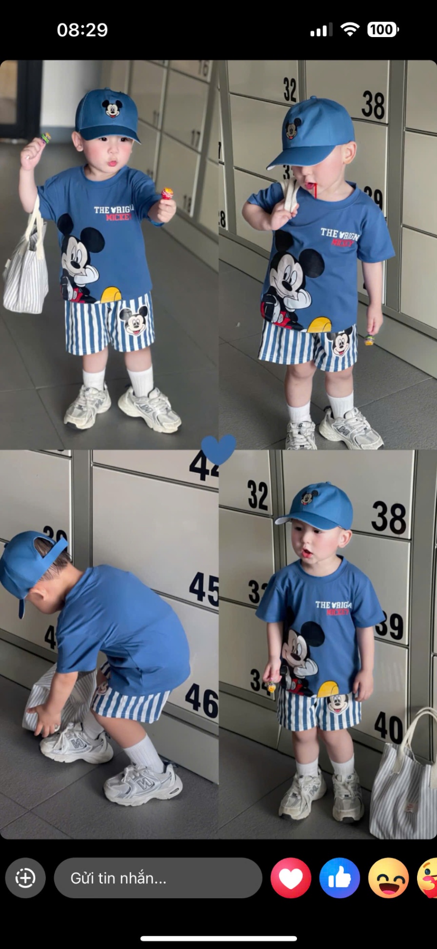 TH829-BỘ BT MICKEY XANH DƯƠNG