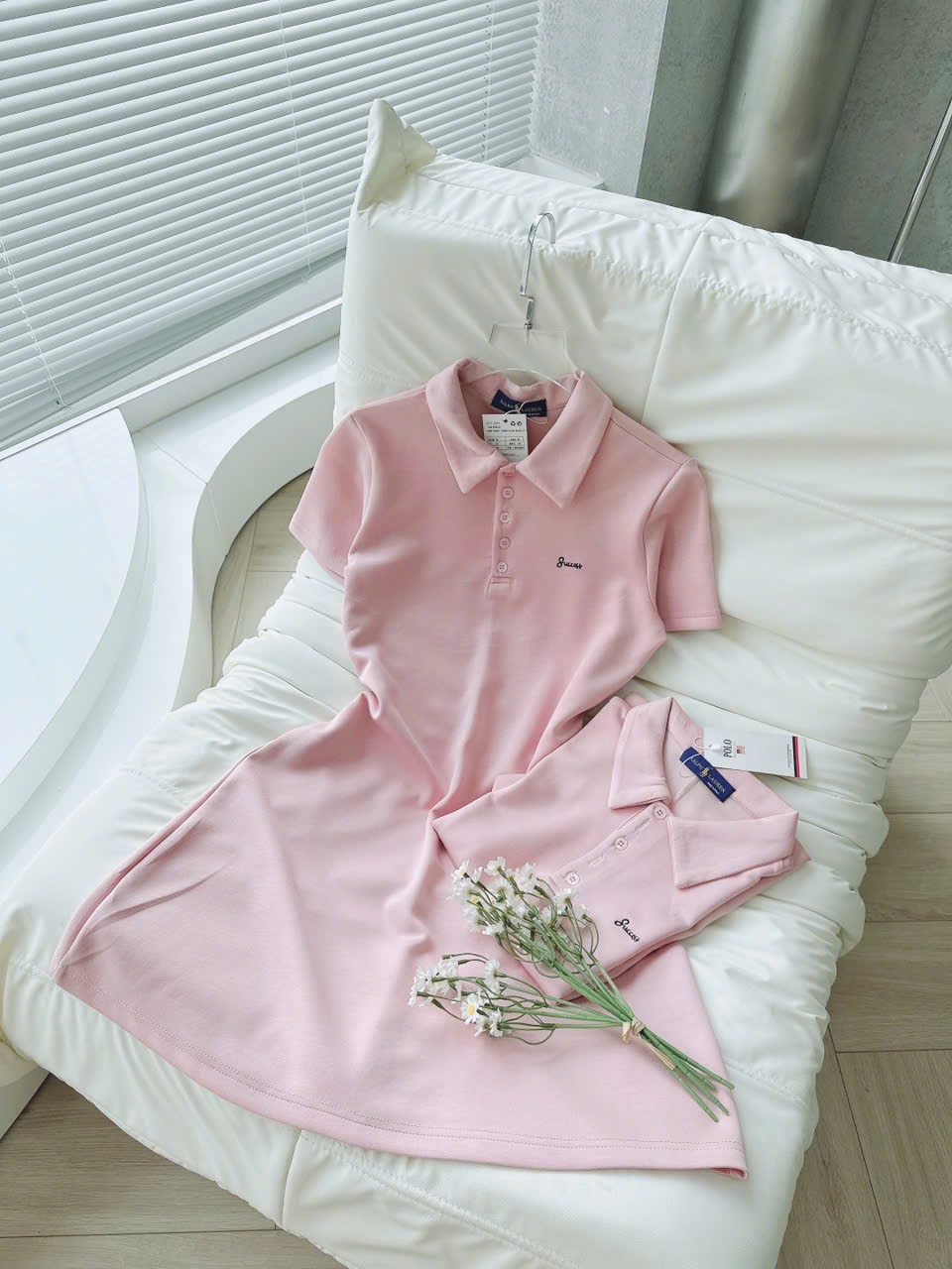 Y4535- VÁY POLO NỮ HỒNG THÊU SUCCESS