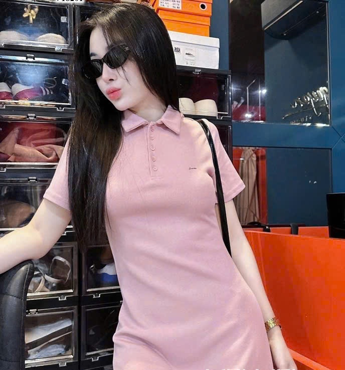Y4535- VÁY POLO NỮ HỒNG THÊU SUCCESS