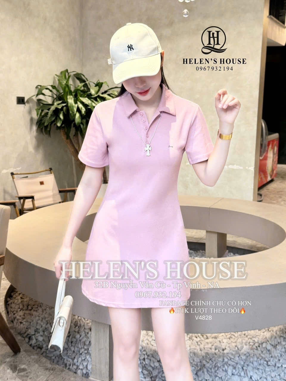 Y4535- VÁY POLO NỮ HỒNG THÊU SUCCESS
