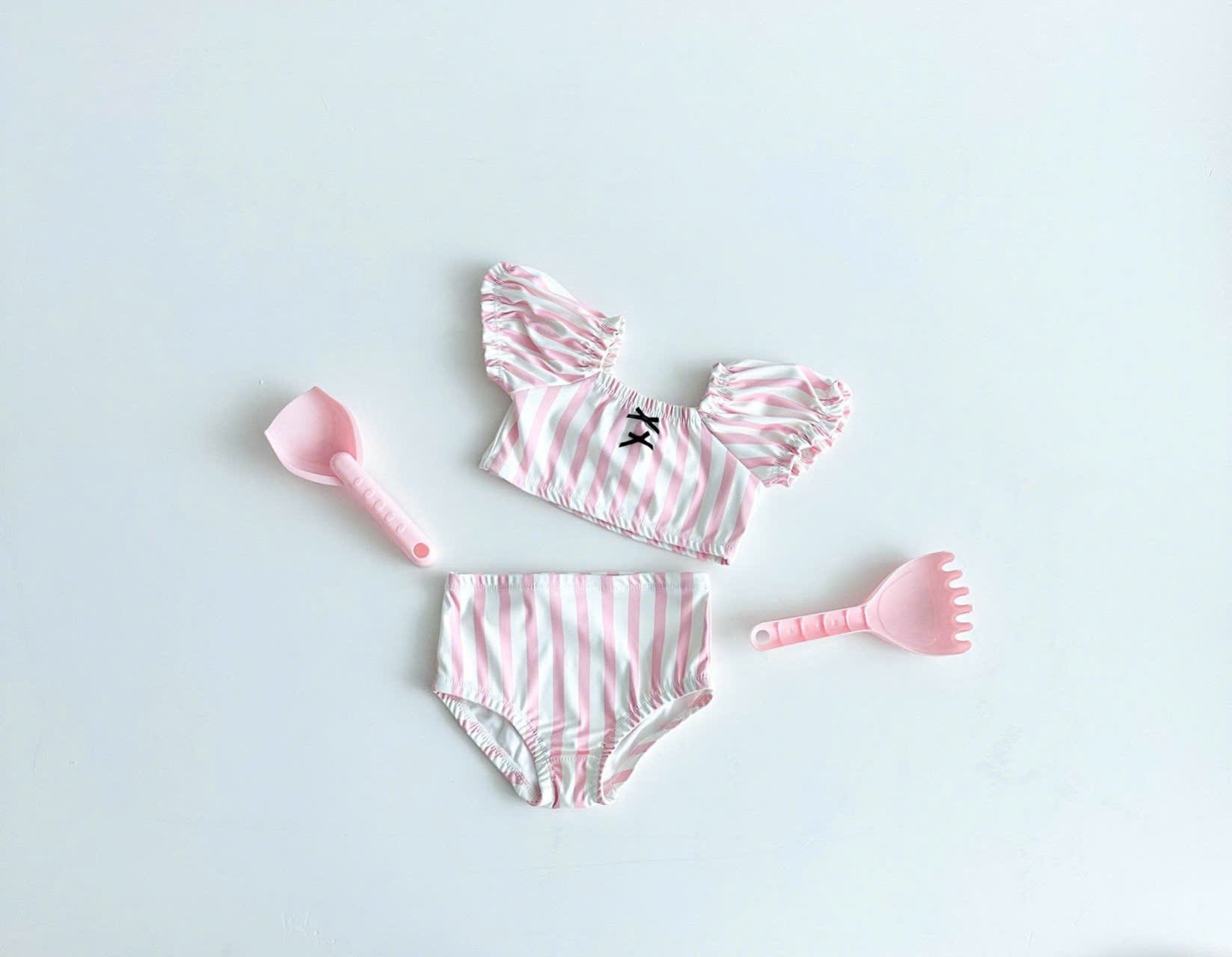 Y4530-SET BƠI BÉ GÁI 3CT KẺ HỒNG ĐÍNH NƠ