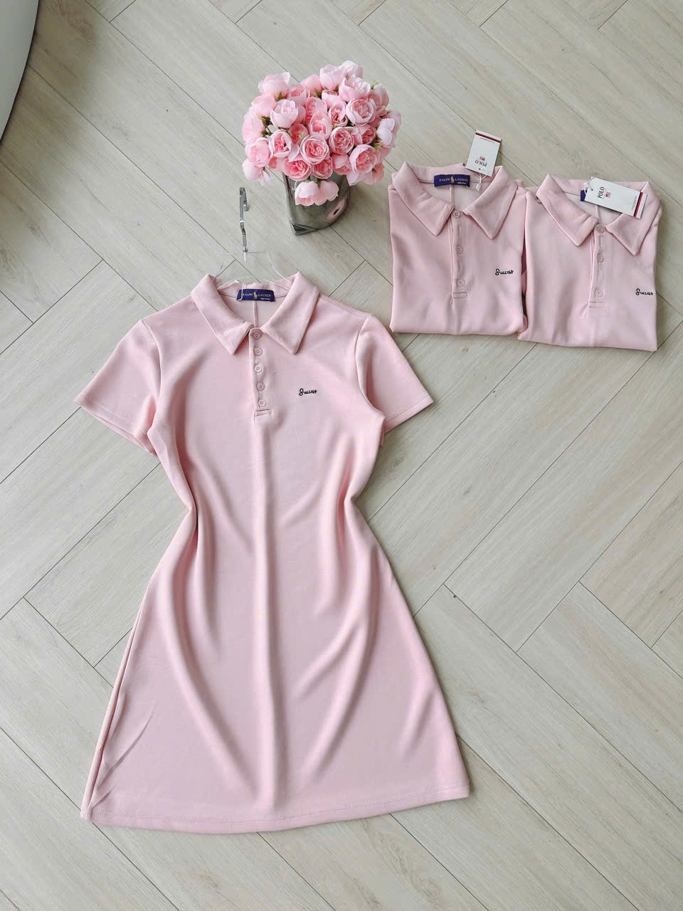 Y4535- VÁY POLO NỮ HỒNG THÊU SUCCESS