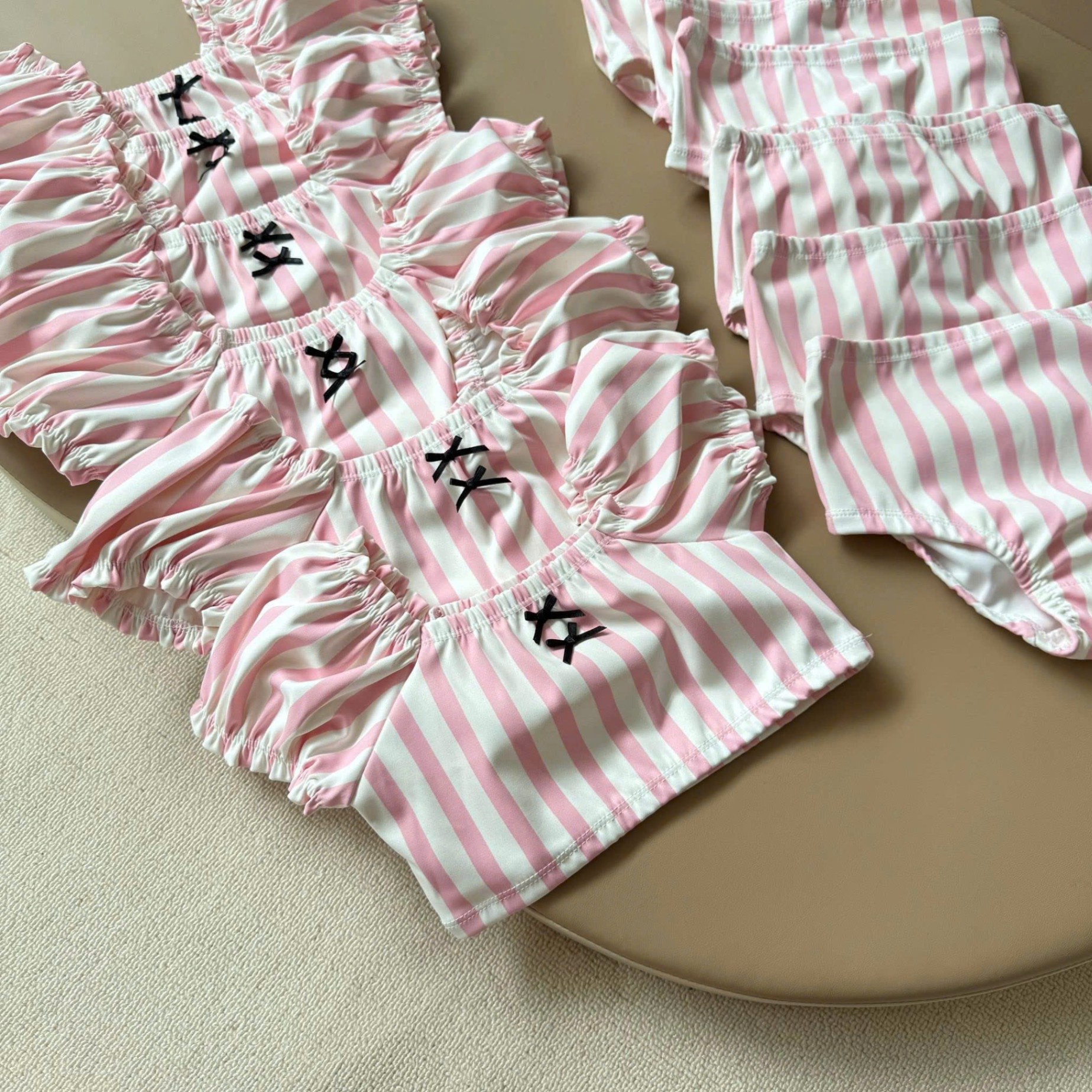 Y4530-SET BƠI BÉ GÁI 3CT KẺ HỒNG ĐÍNH NƠ