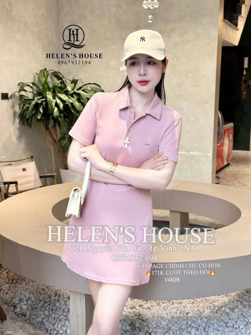 Y4535- VÁY POLO NỮ HỒNG THÊU SUCCESS