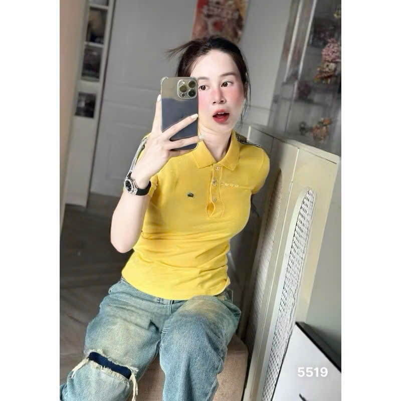 L369-ÁO POLO CÁ SẤU VÀNG NỮ