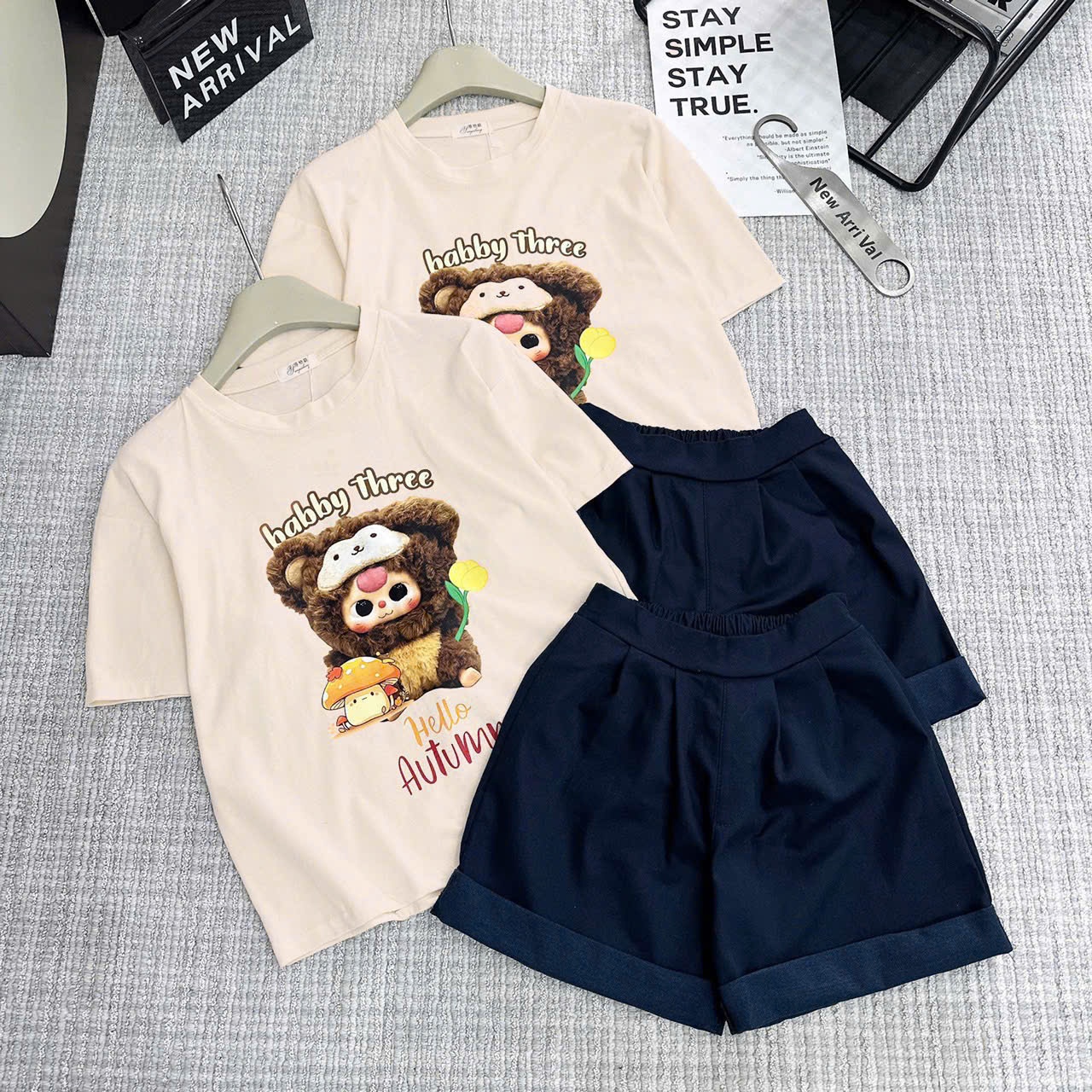 Y4548-BỘ ĐÙI BÉ GÁI SIZE ĐẠI ÁO BABY3 QUẦN THAN