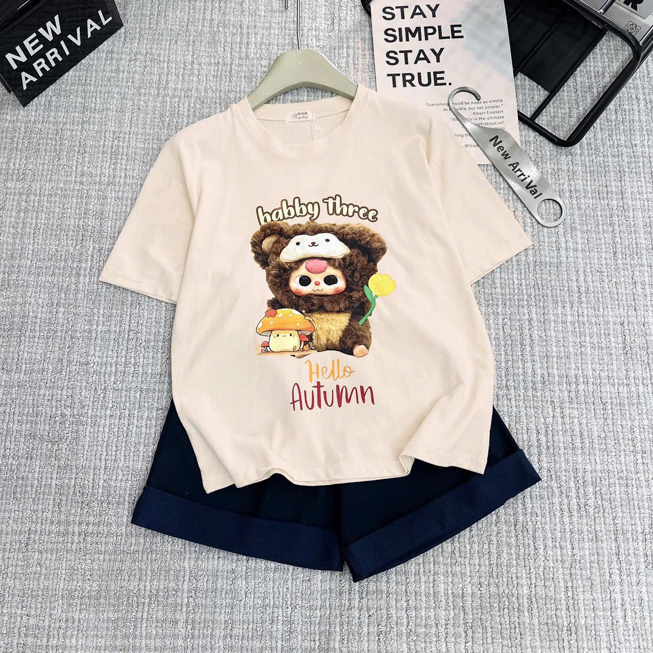 Y4548-BỘ ĐÙI BÉ GÁI SIZE ĐẠI ÁO BABY3 QUẦN THAN