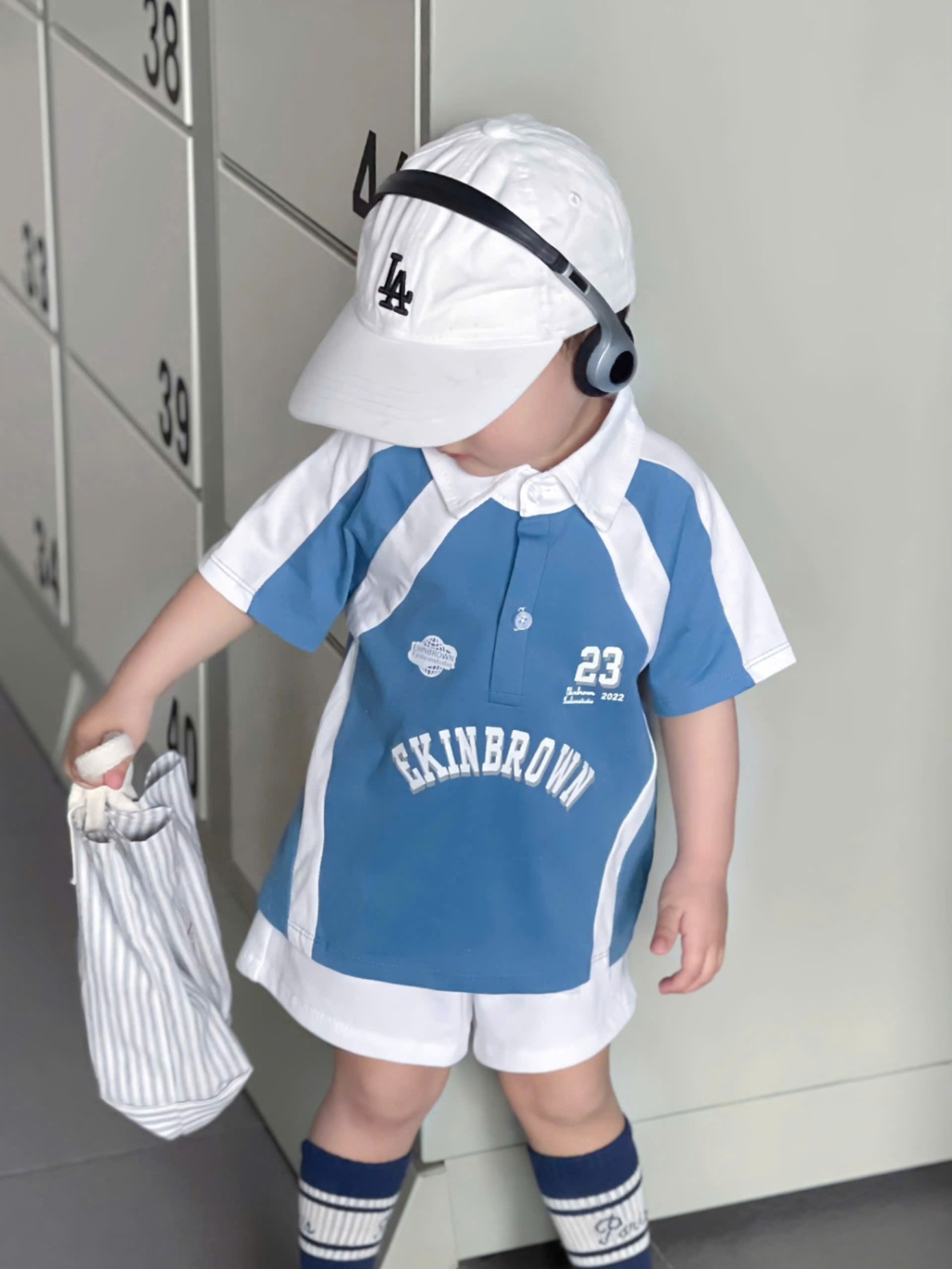 TH833- SET BÉ TRAI EKINBROWN 23 XANH TRẮNG