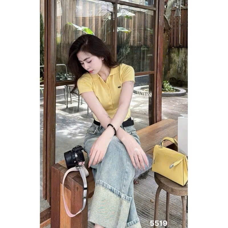 L369-ÁO POLO CÁ SẤU VÀNG NỮ