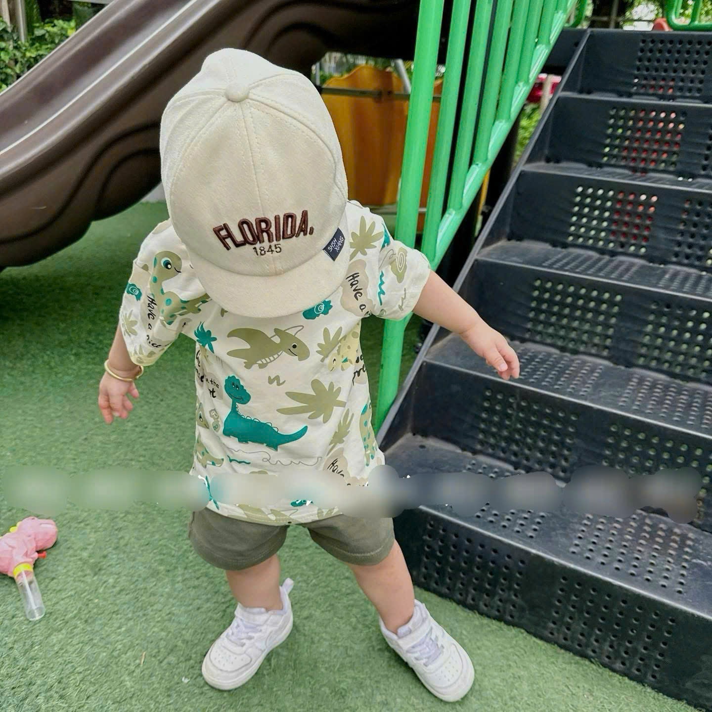 Y4070 - BỘ ĐÙI BÉ TRAI 2 ÁO 1 QUẦN KHỦNG LONG Dino World