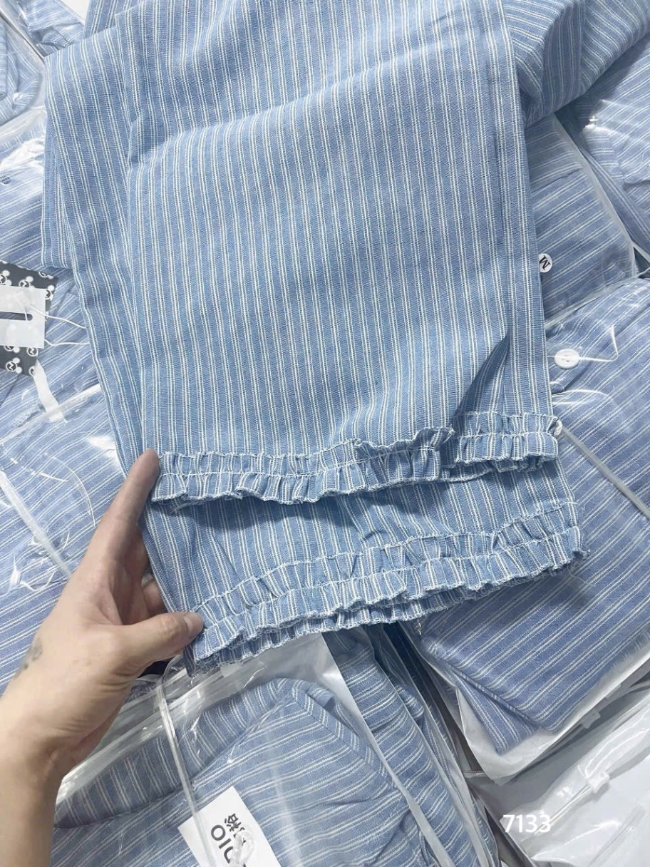 L370 - SET SÁT NÁCH KẺ XANH NỮ NGẮN