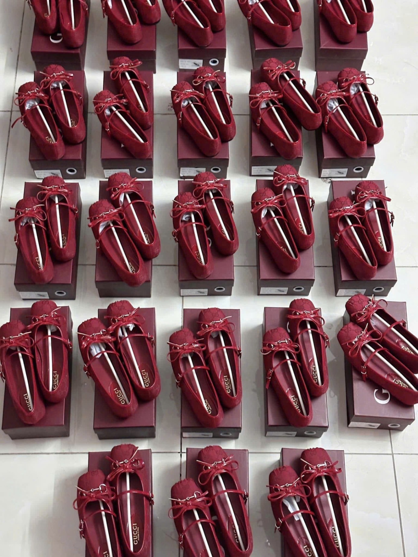 L397-GIÀY GUCCI ĐỎ BÚP BÊ