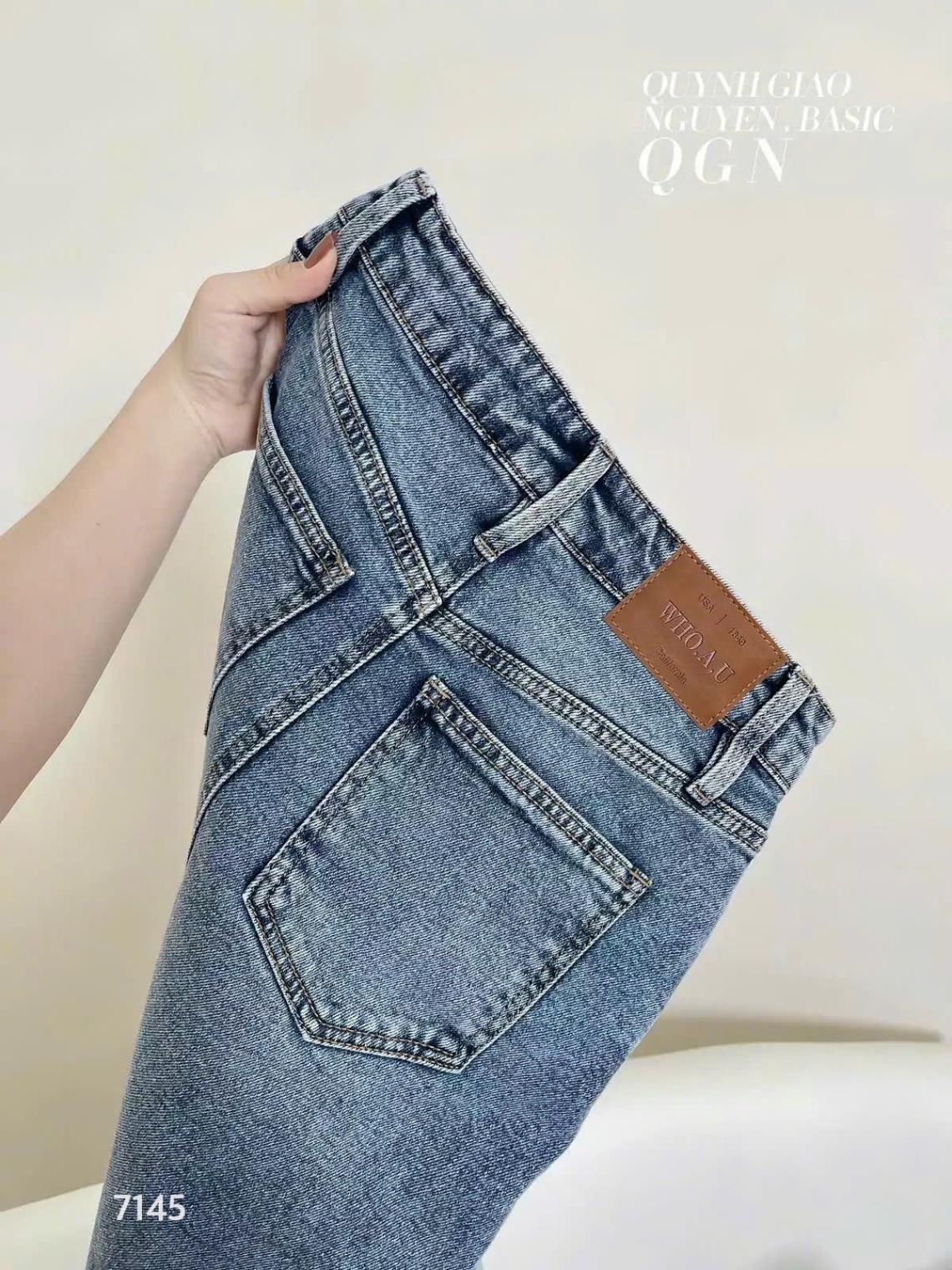 L393-CHÂN VÁY JEAN WHOAU XẺ SAU DÁNG DÀI