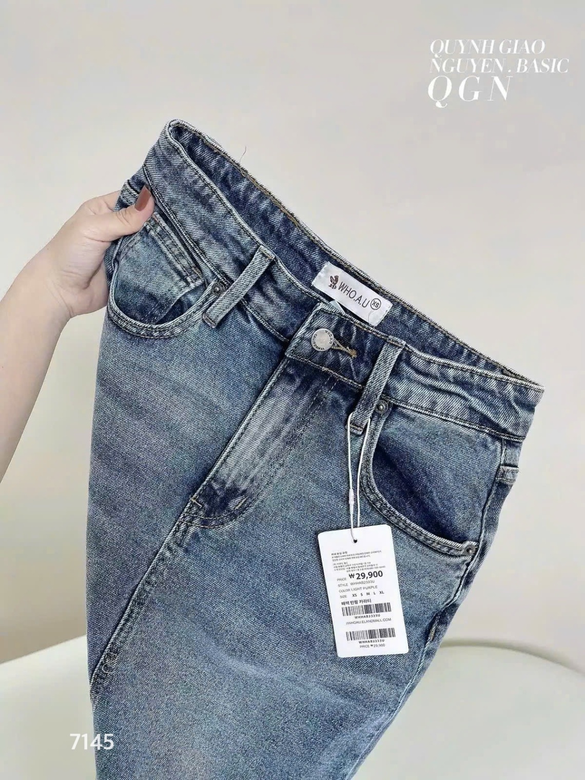 L393-CHÂN VÁY JEAN WHOAU XẺ SAU DÁNG DÀI