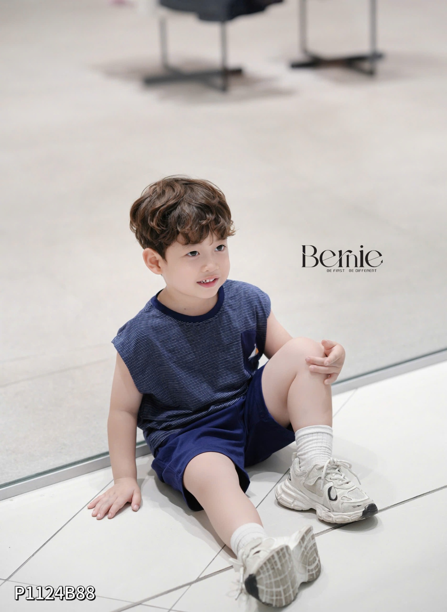 BERNIE- P1124B88- SET TANKTOP KẺ NGANG CHO BÉ