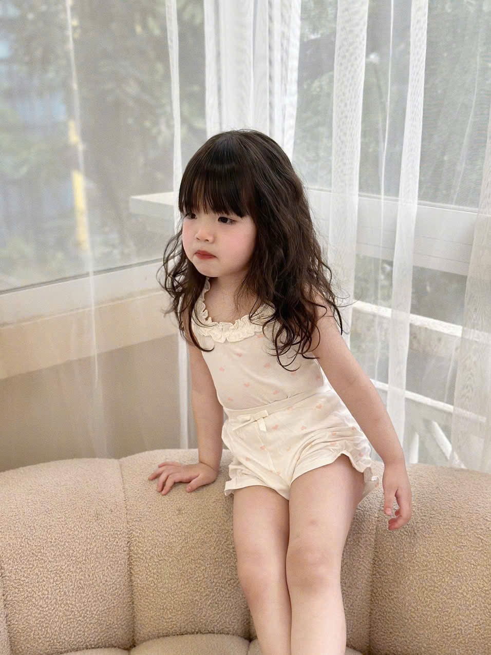 Y4600-SET 3 BỘ BÉ GÁI TIM KẺ 2S BÈO HỒNG TRẮNG
