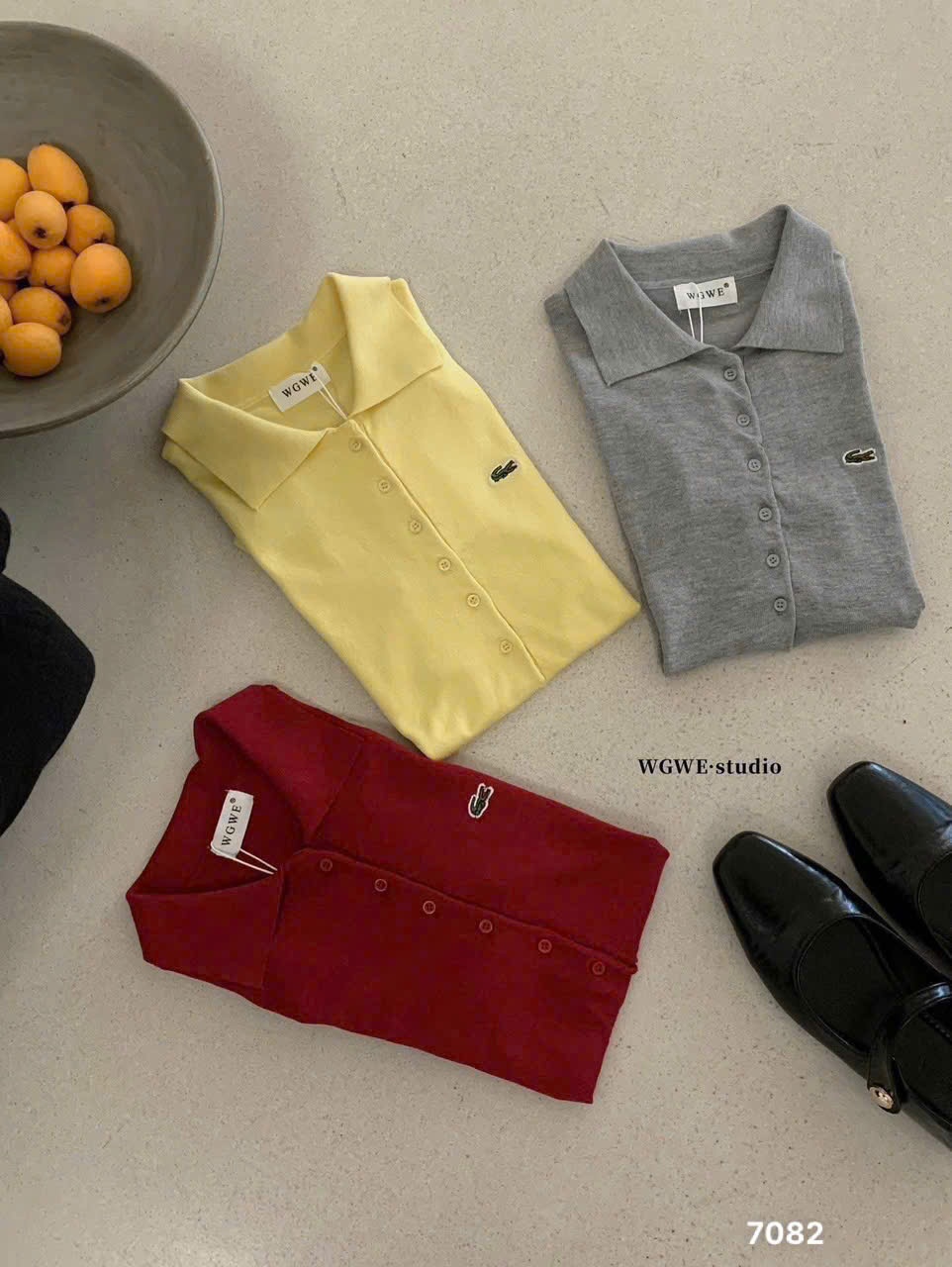 L406-ÁO POLO CÁ XẤU NHIỀU MÀU NỮ