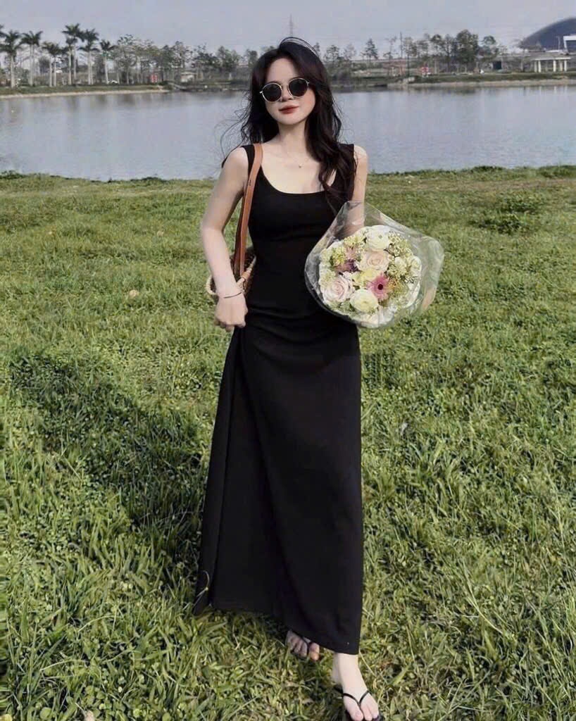 L405-VÁY HAI DÂY DÁNG DÀI