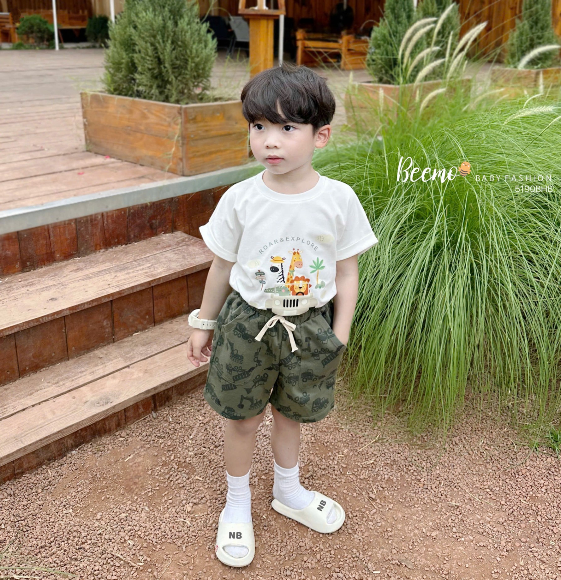 BEEMO 5190BHB - SET COTTON IN HÌNH SỞ THÚ DỄ THƯƠNG