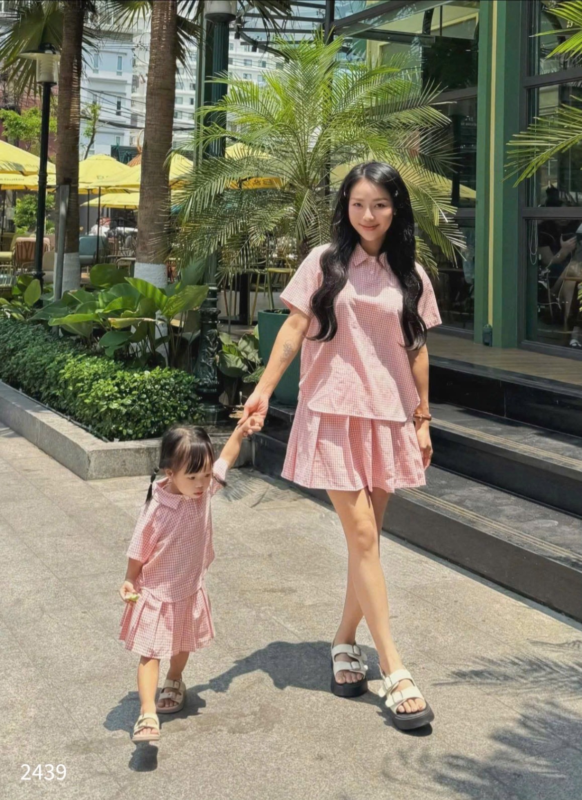 L446-SET CỌC TAY HỒNG CV MẸ BÉ