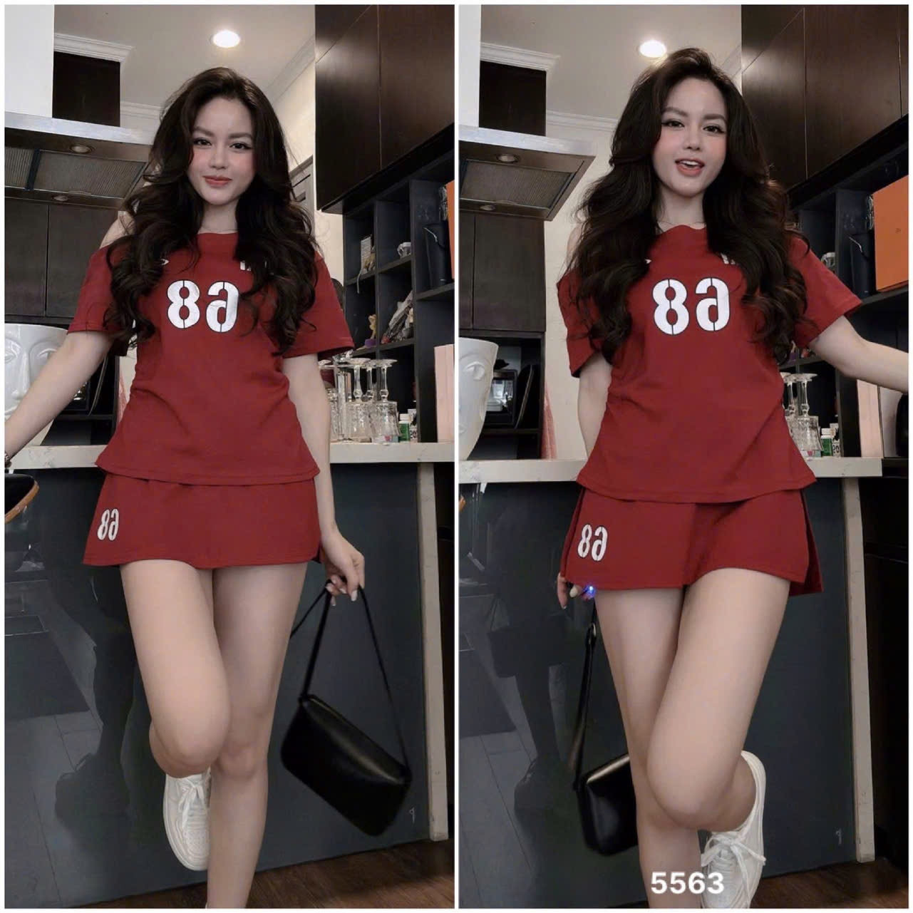 L447-SET COTTON TÀU ÁO LỆCH NỮ