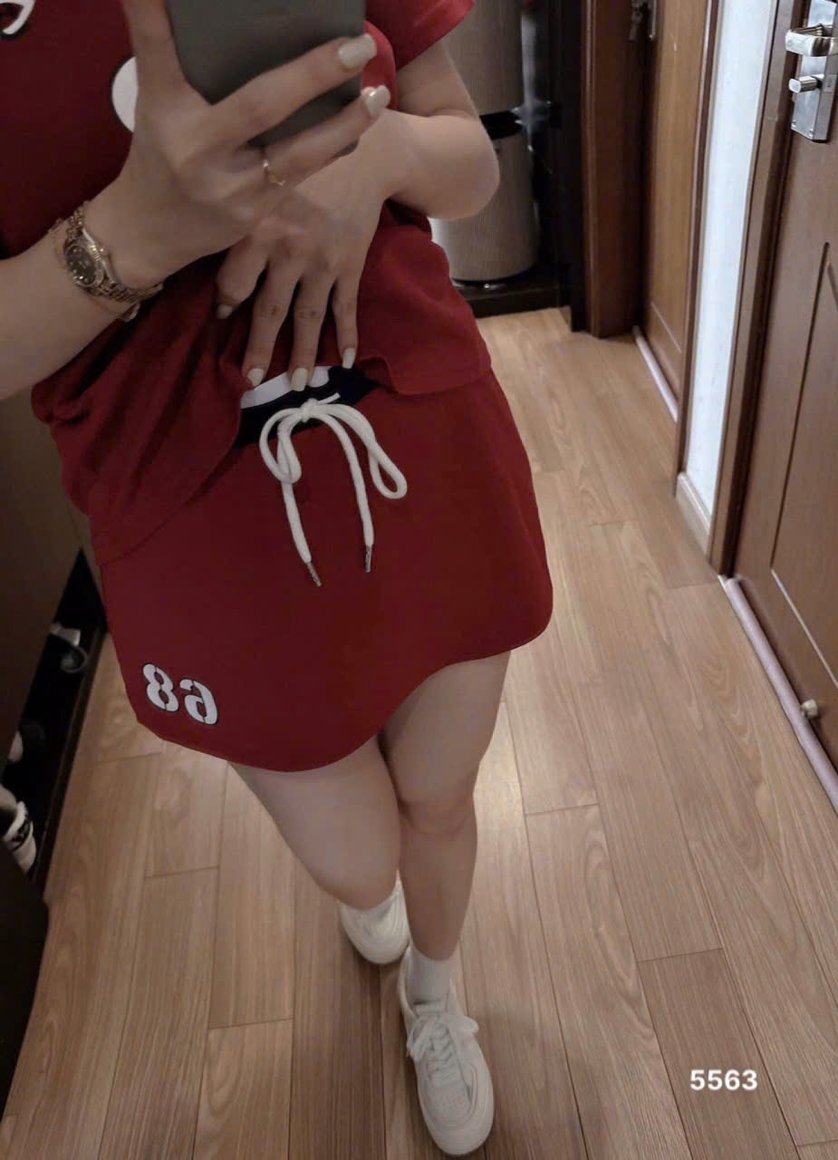 L447-SET COTTON TÀU ÁO LỆCH NỮ