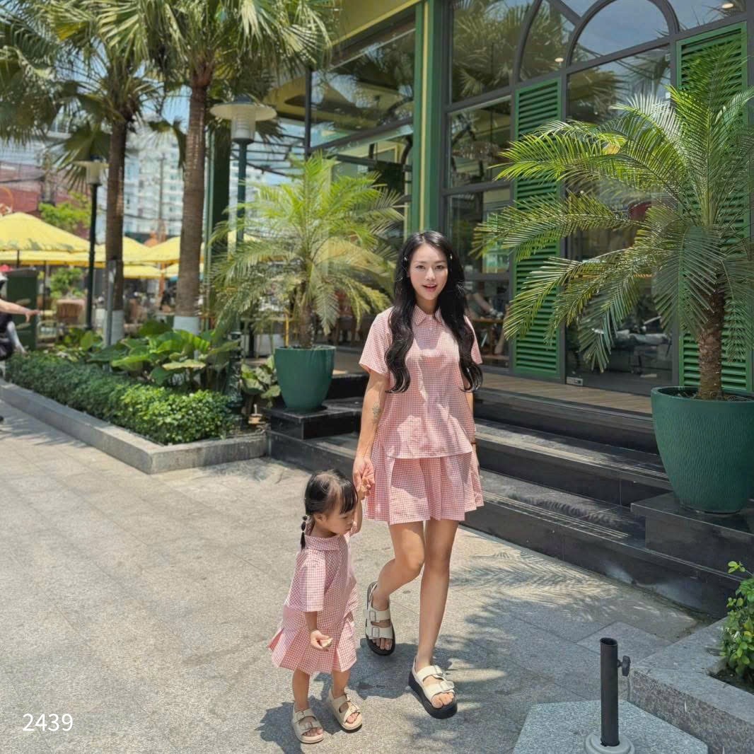 L446-SET CỌC TAY HỒNG CV MẸ BÉ