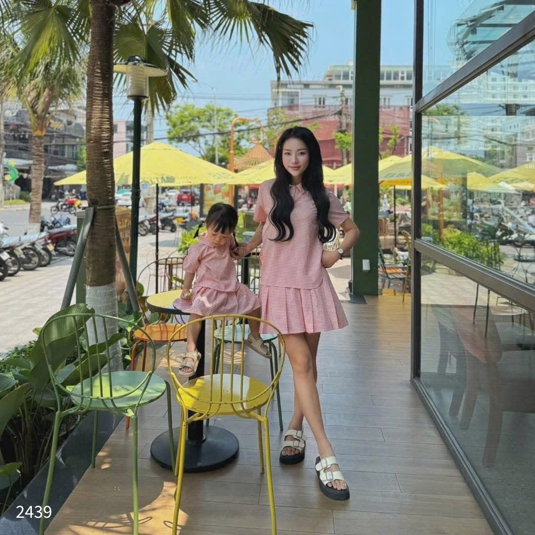 L446-SET CỌC TAY HỒNG CV MẸ BÉ