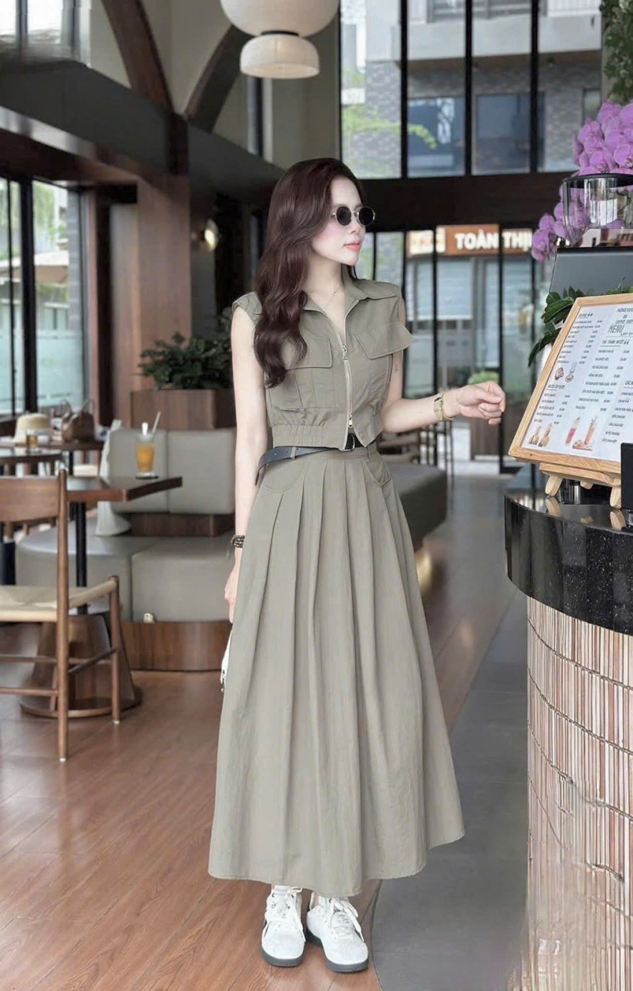 L491-SET CHÂN VÁY LY TÚI HỘP CHUN GẤU