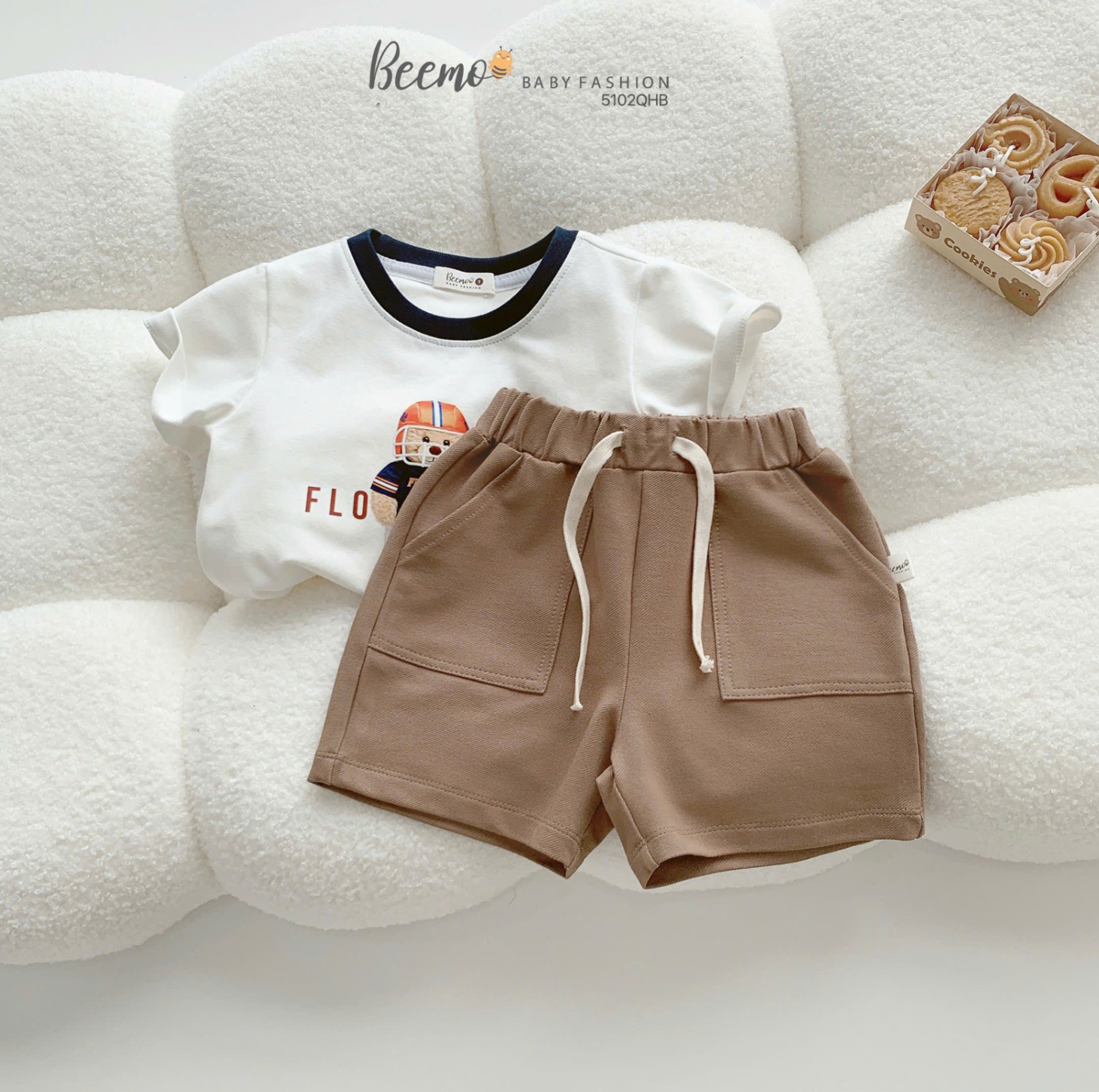 5102QHB-QUẦN SHORTS DA CÁ GIẢ BÒ PHỐI DÂY RỦT