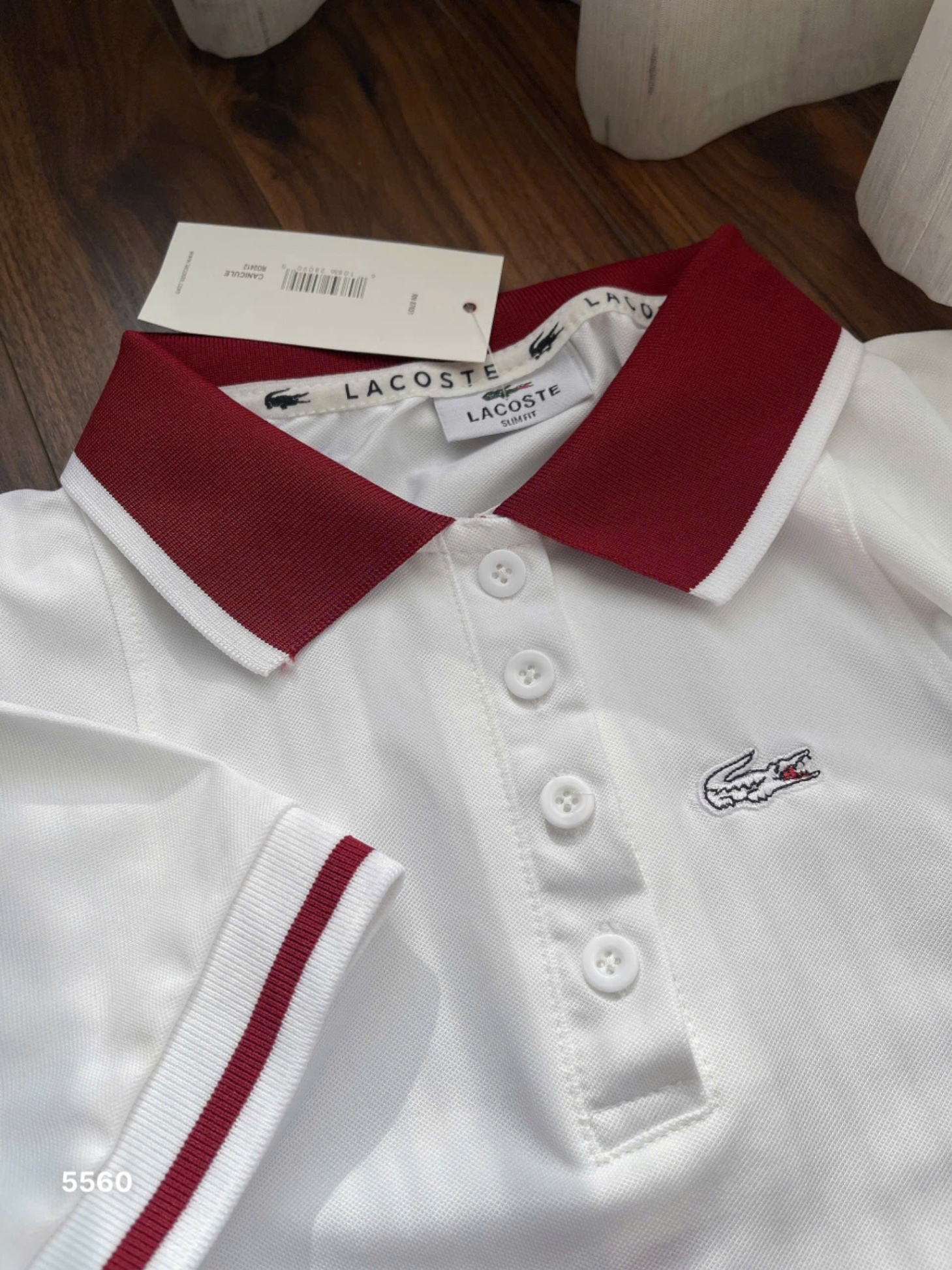 L471-SET POLO CÁ SẤU QUẦN ĐÙI ĐỎ NỮ SẴN