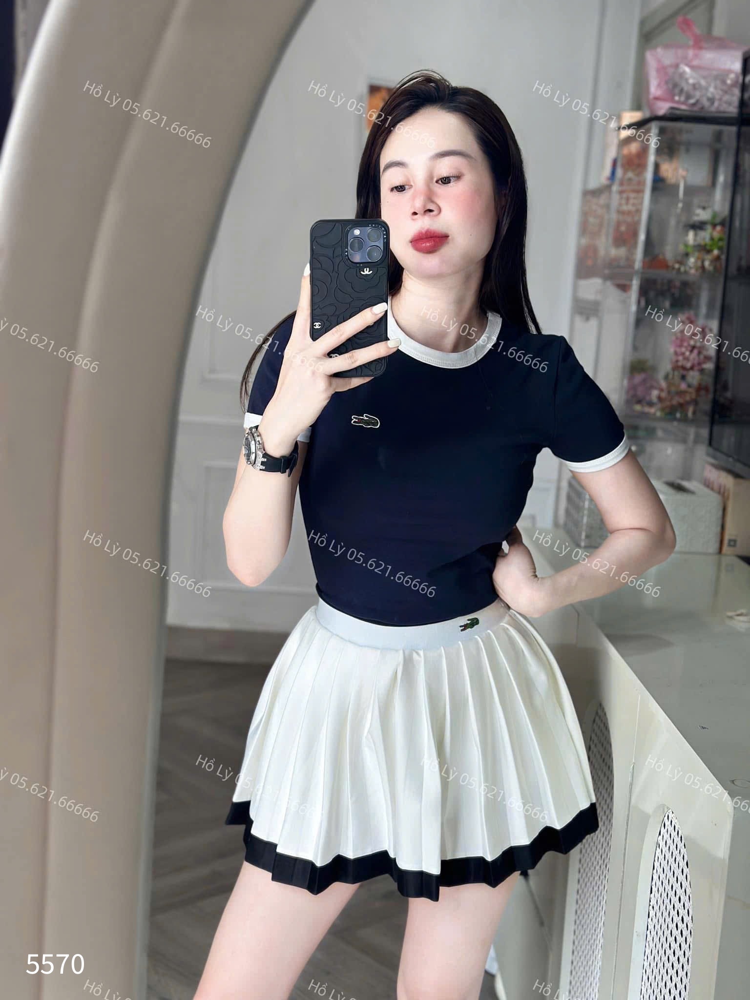 L486-SET ÁO THAN CHÂN VÁY TRẮNG NỮ SẴN